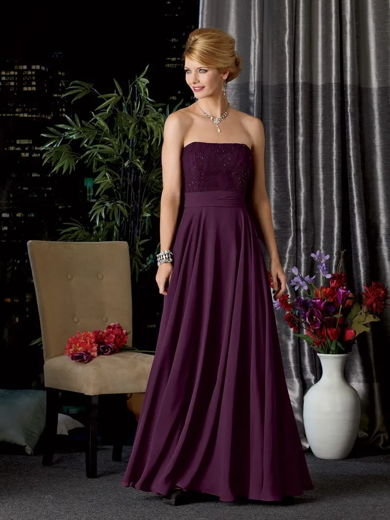 ---Empire style mother of the groom formal dress A line made in lace bodice and chiffon skirt--