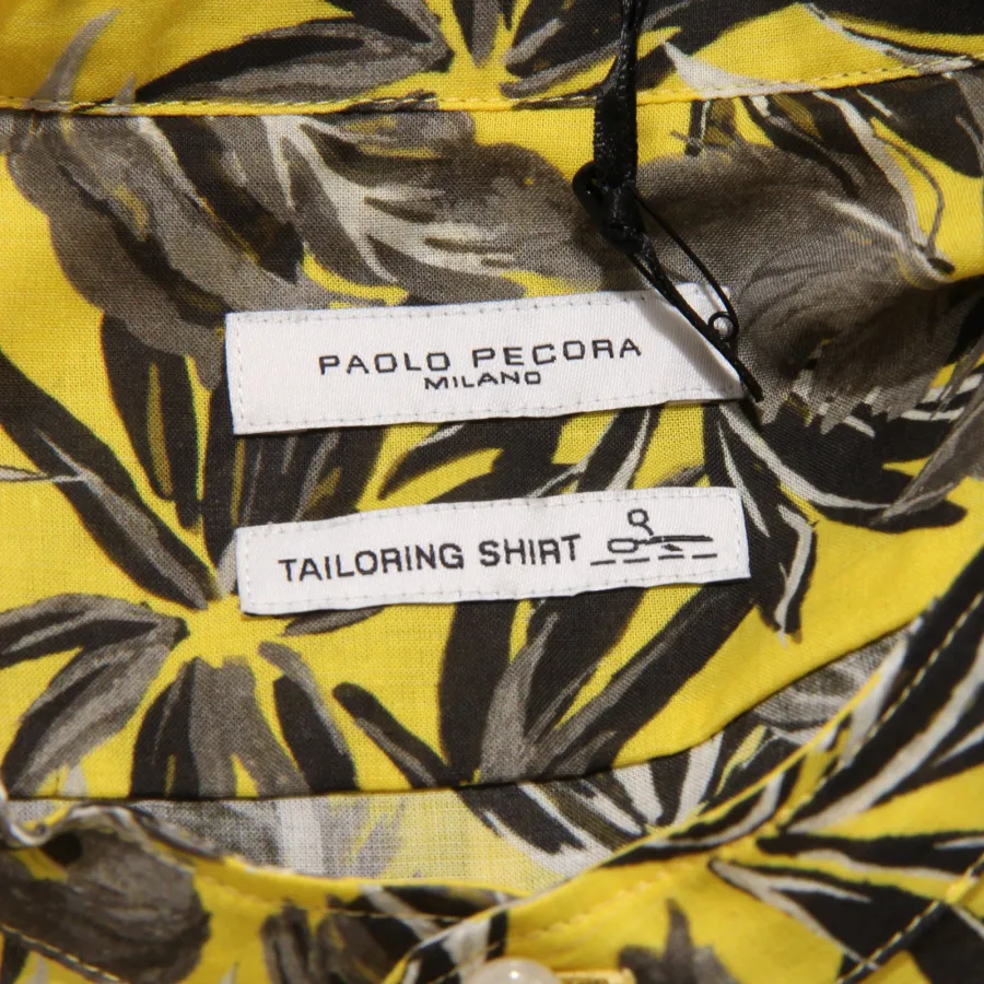 5447AA camicia uomo PAOLO PECORA collo KOREANA cotton shirt man