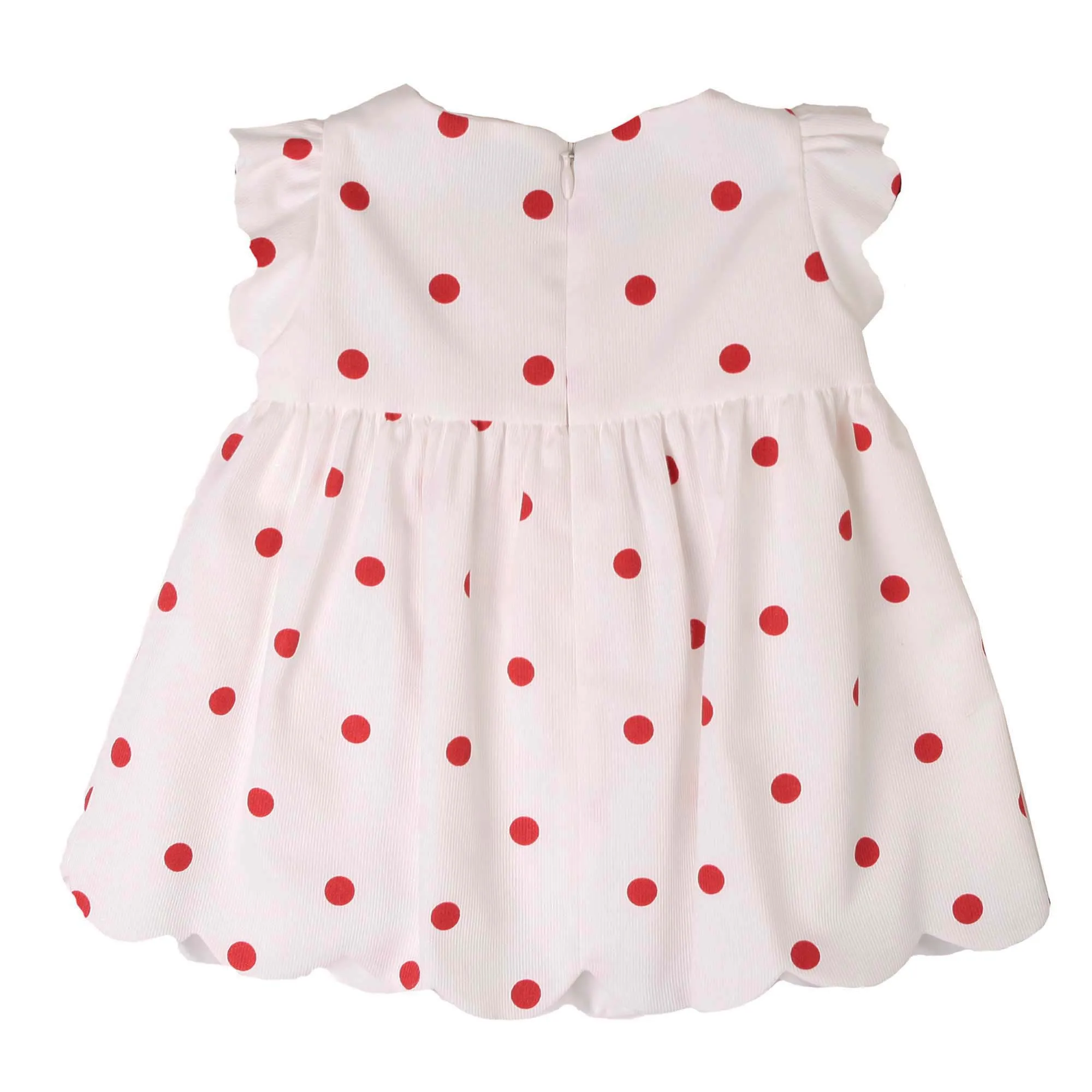 Abito A Pois Rossi Con Culotte