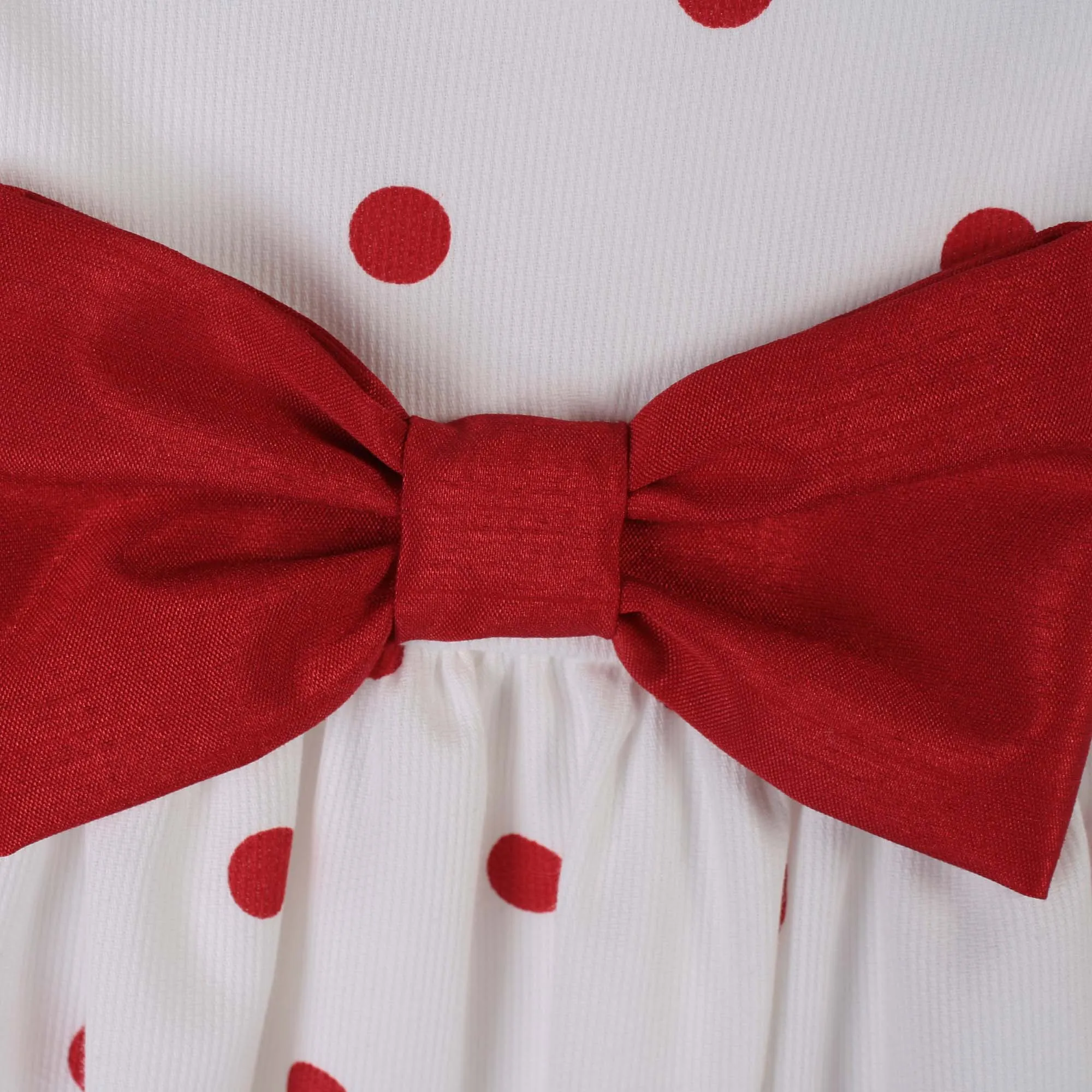 Abito A Pois Rossi Con Culotte
