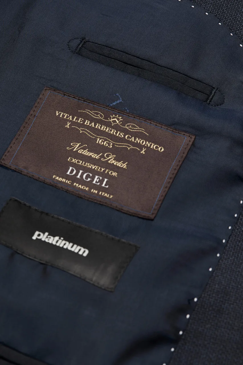 Abito blu digel drop sei modern fit in lana vitale barberis canonico
