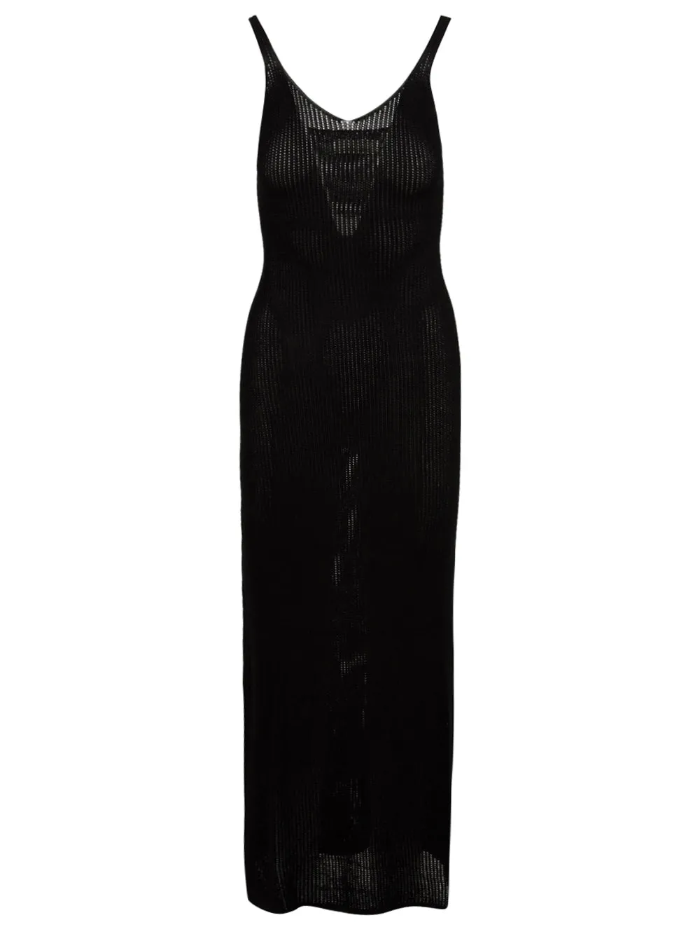 Abito Donna lungo nero modello tubino