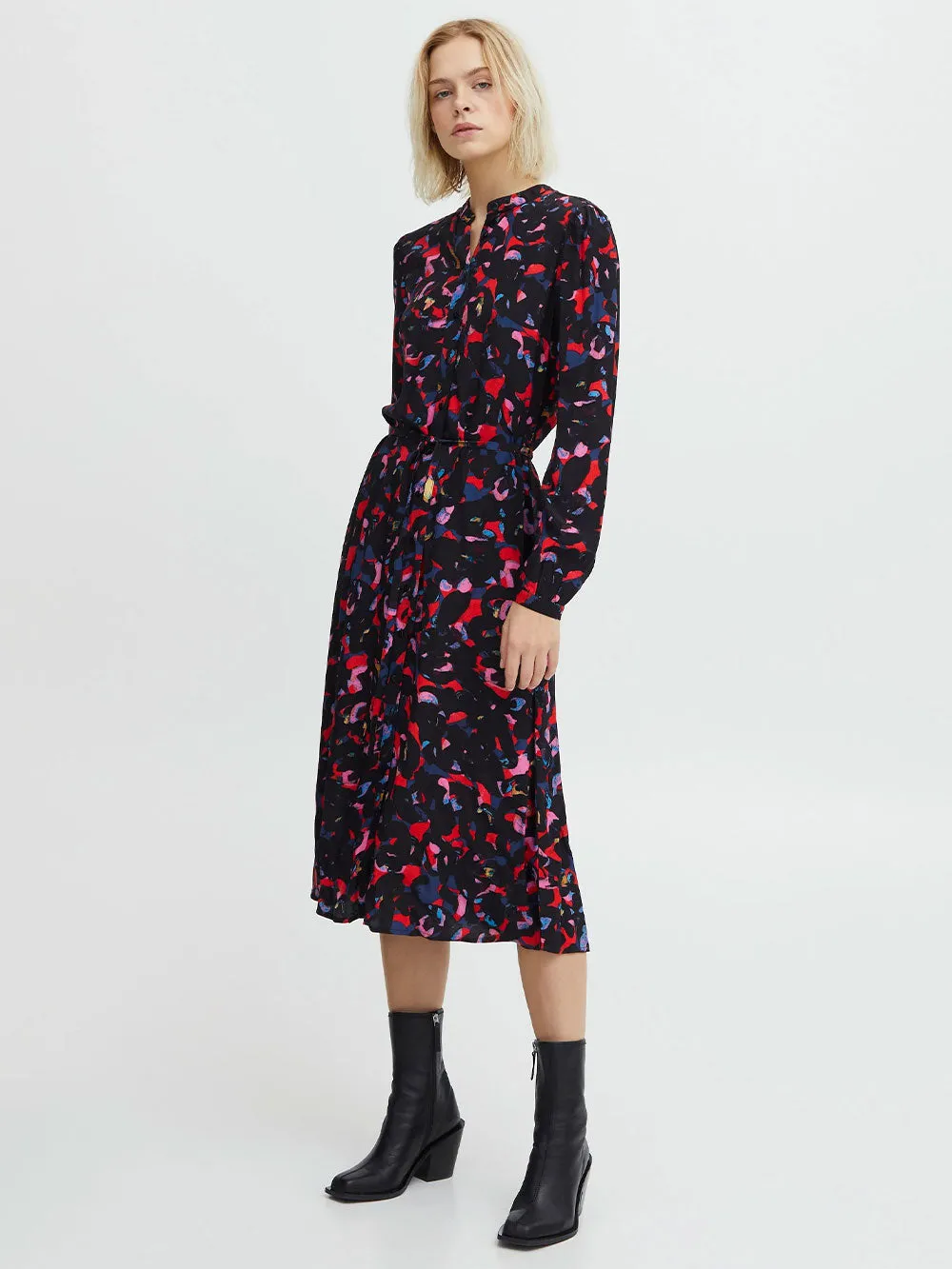 Abito donna multicolore con bottoni