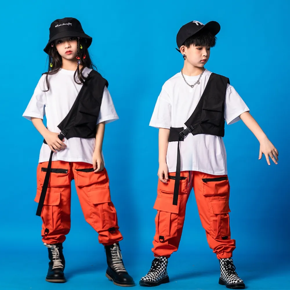 Abito hip-hop per bambini, abbigliamento trendy hip-hop per ragazzo, gilet bello, abbigliamento hip-hop per bambini trendy, Gi