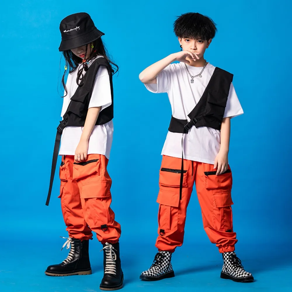 Abito hip-hop per bambini, abbigliamento trendy hip-hop per ragazzo, gilet bello, abbigliamento hip-hop per bambini trendy, Gi