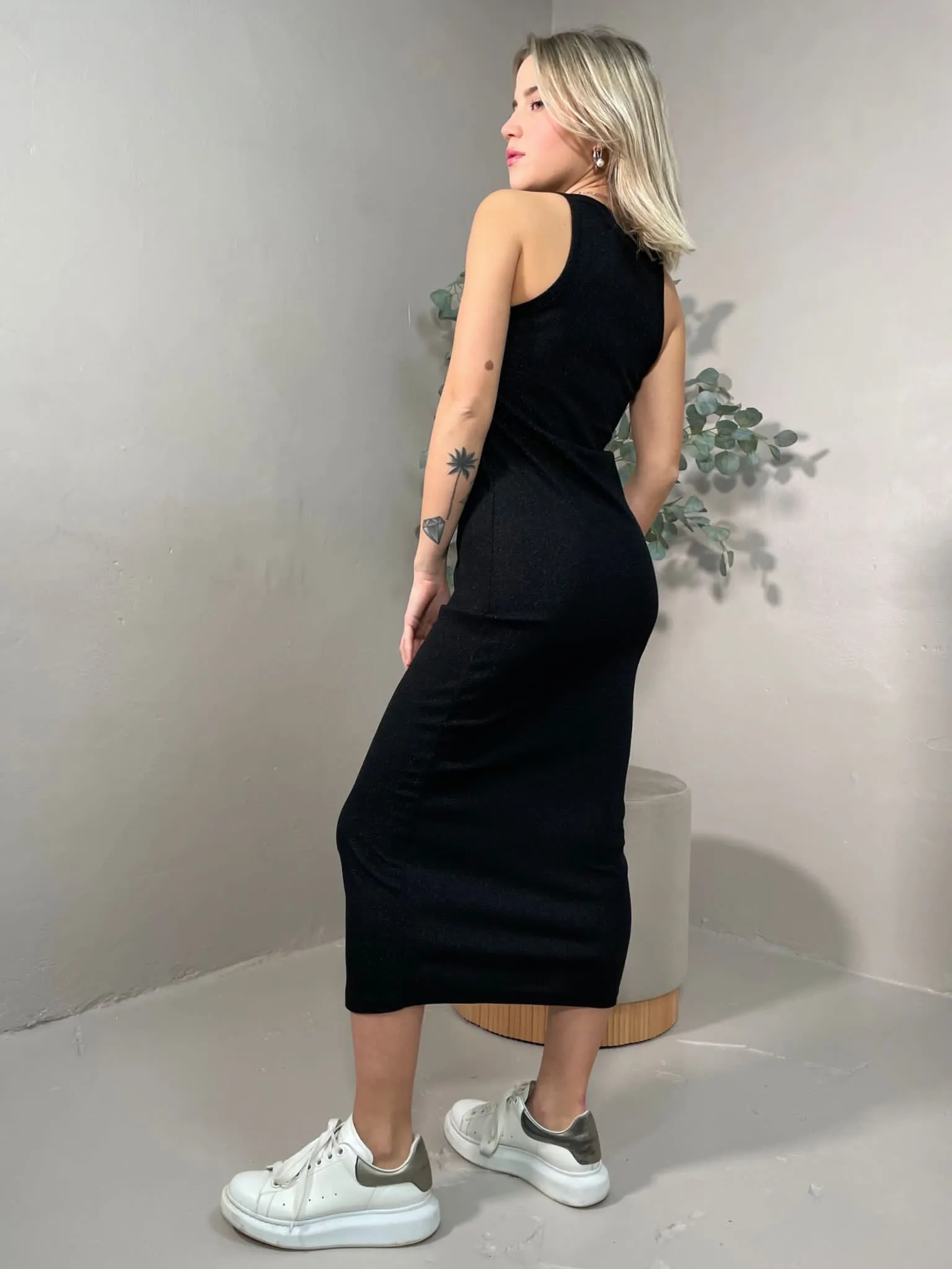 Abito Nero Lurex Vicolo