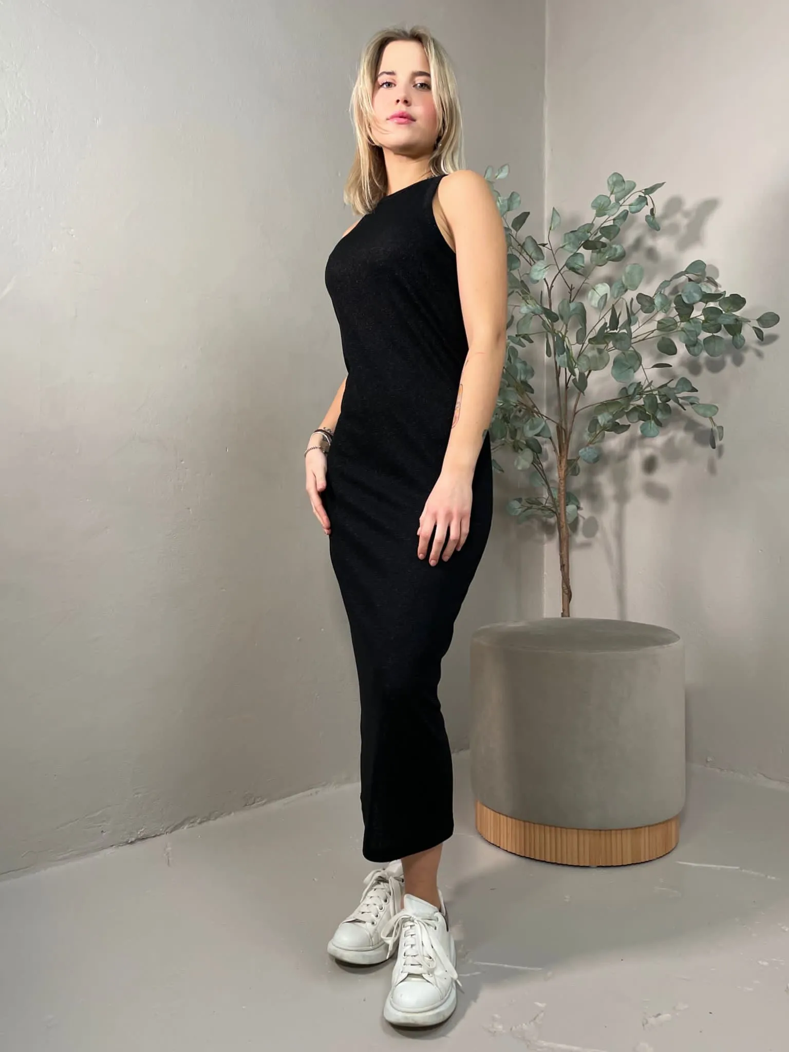 Abito Nero Lurex Vicolo