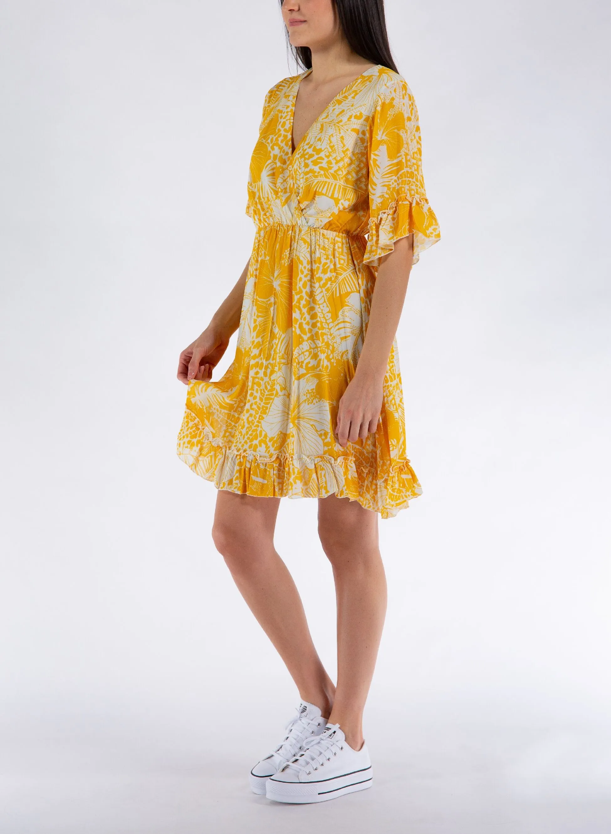 abito regular mini in fantasia floreale