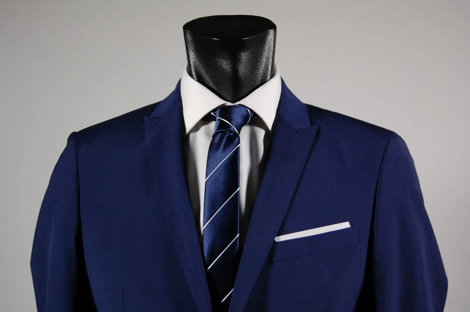 Abito slim fit john barritt blu marine due bottoni petto a lancia