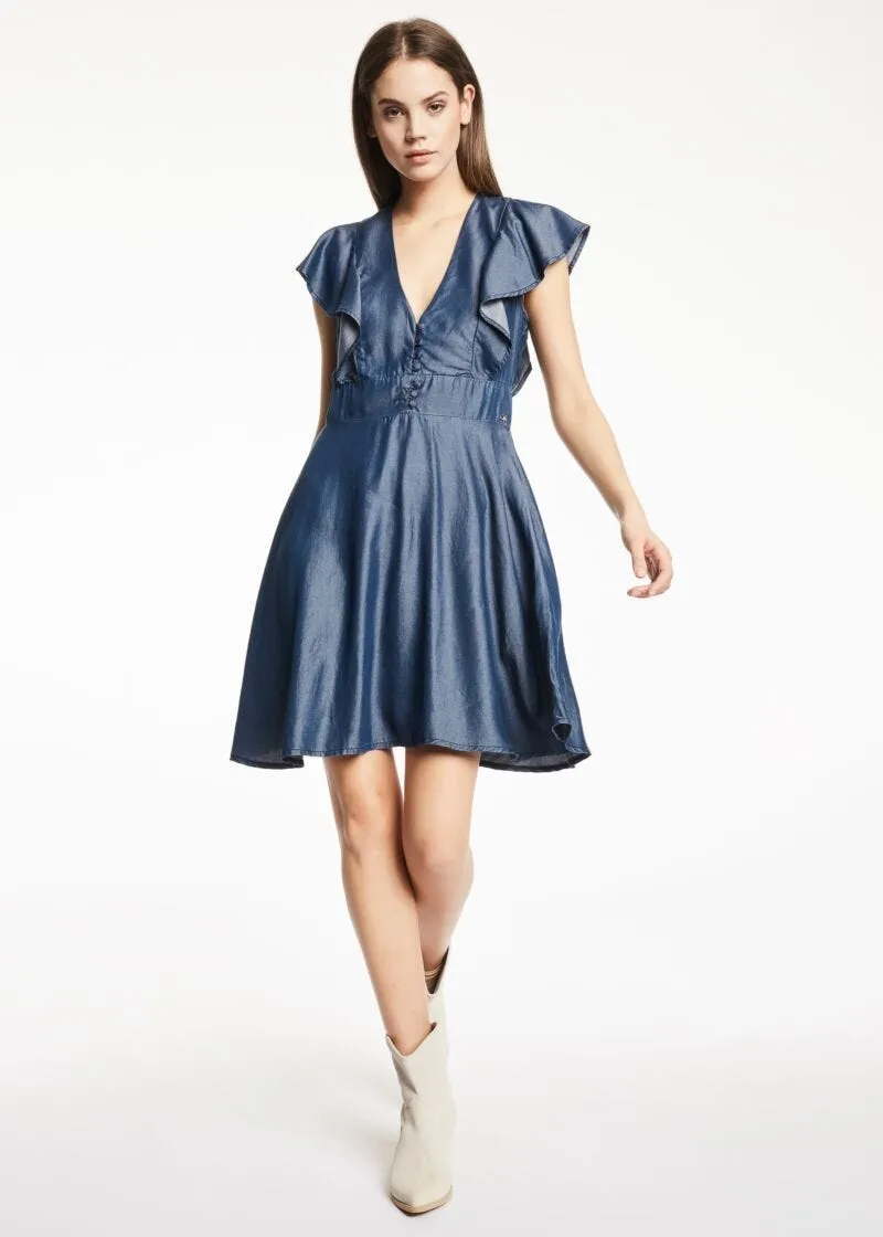 Abito stile impero in denim