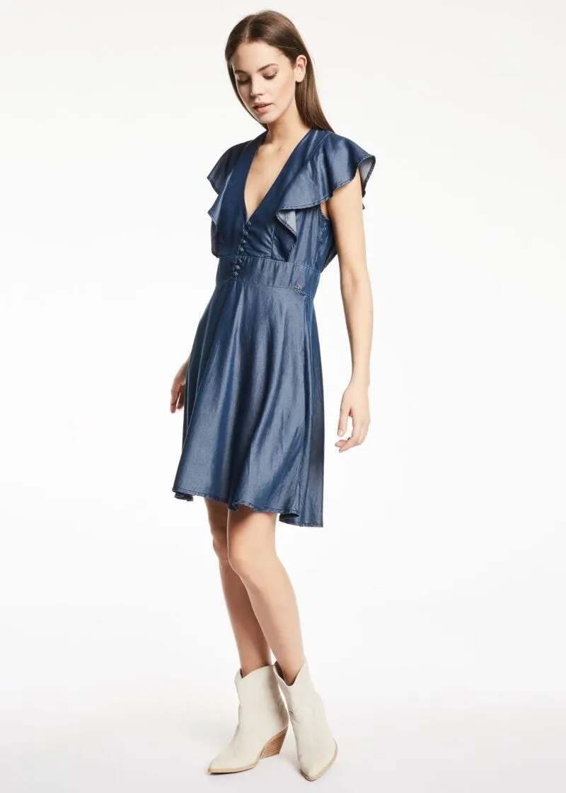 Abito stile impero in denim