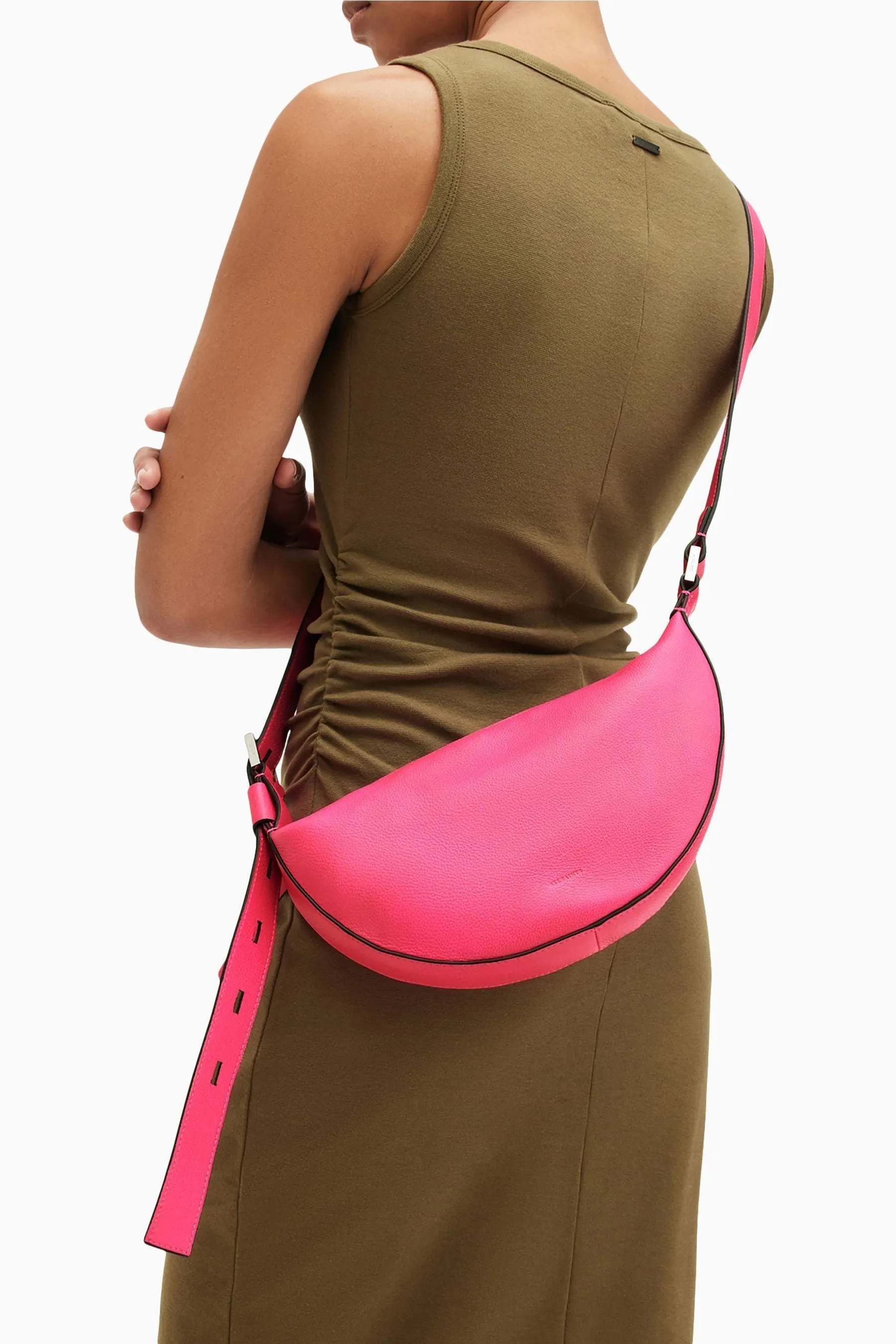 AllSaints - Borsa a tracolla a mezzaluna    