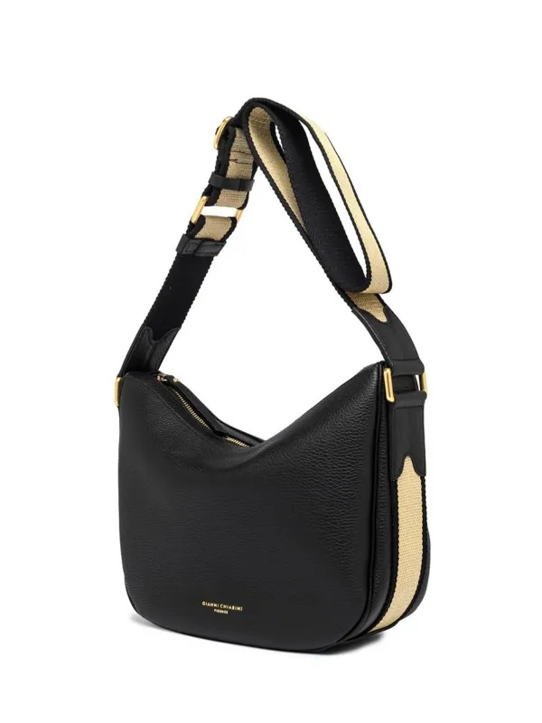 Armonia black leather shoulder bag