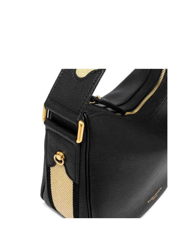 Armonia black leather shoulder bag