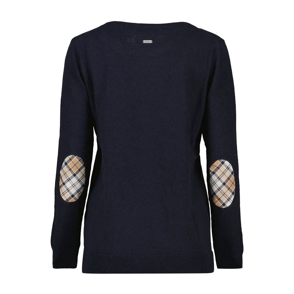      BARBOUR MAGLIONE GIROCOLLO IN LANA TOPPA CHECK DONNA  