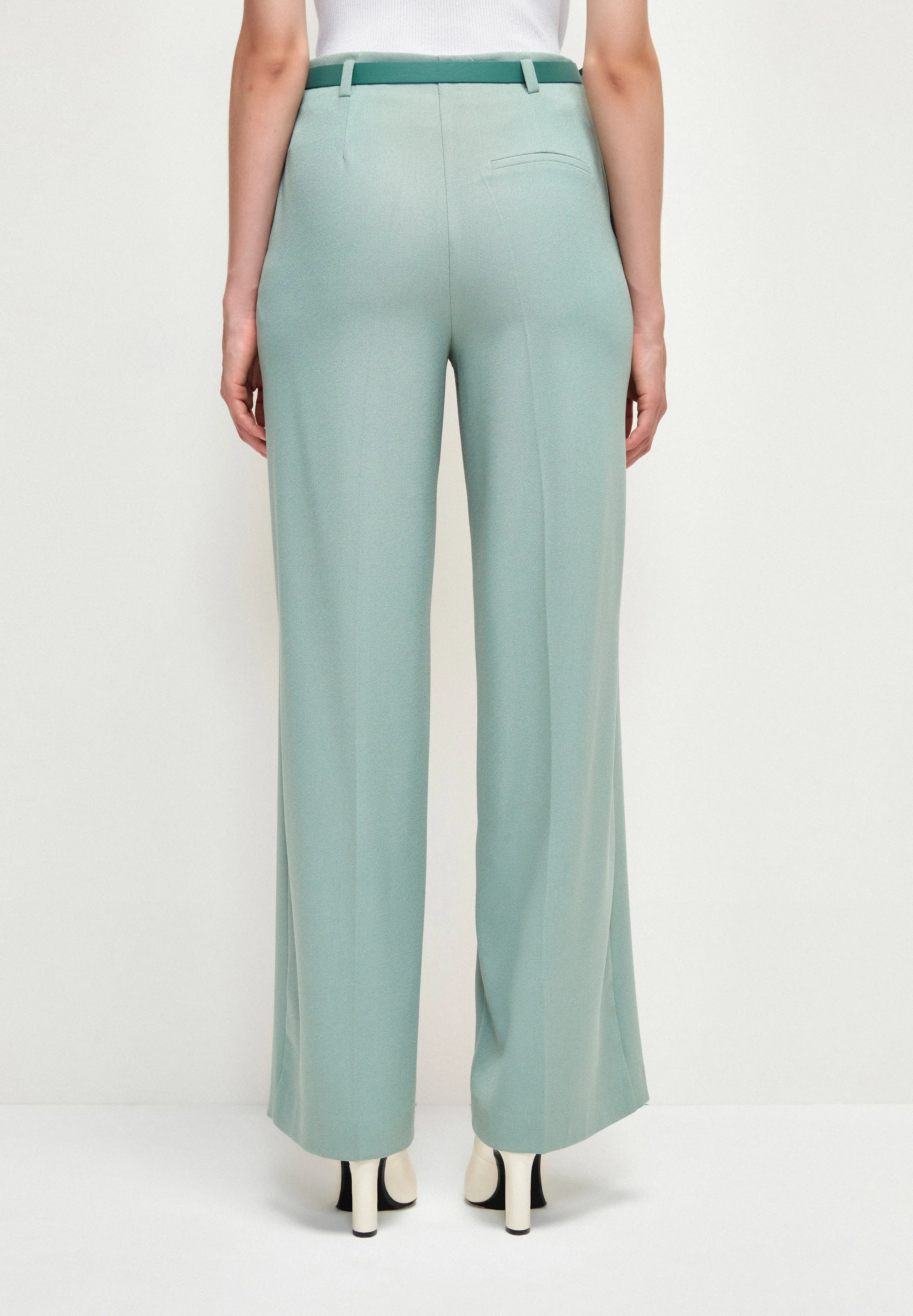 BELTED WIDE LEG - Pantaloni