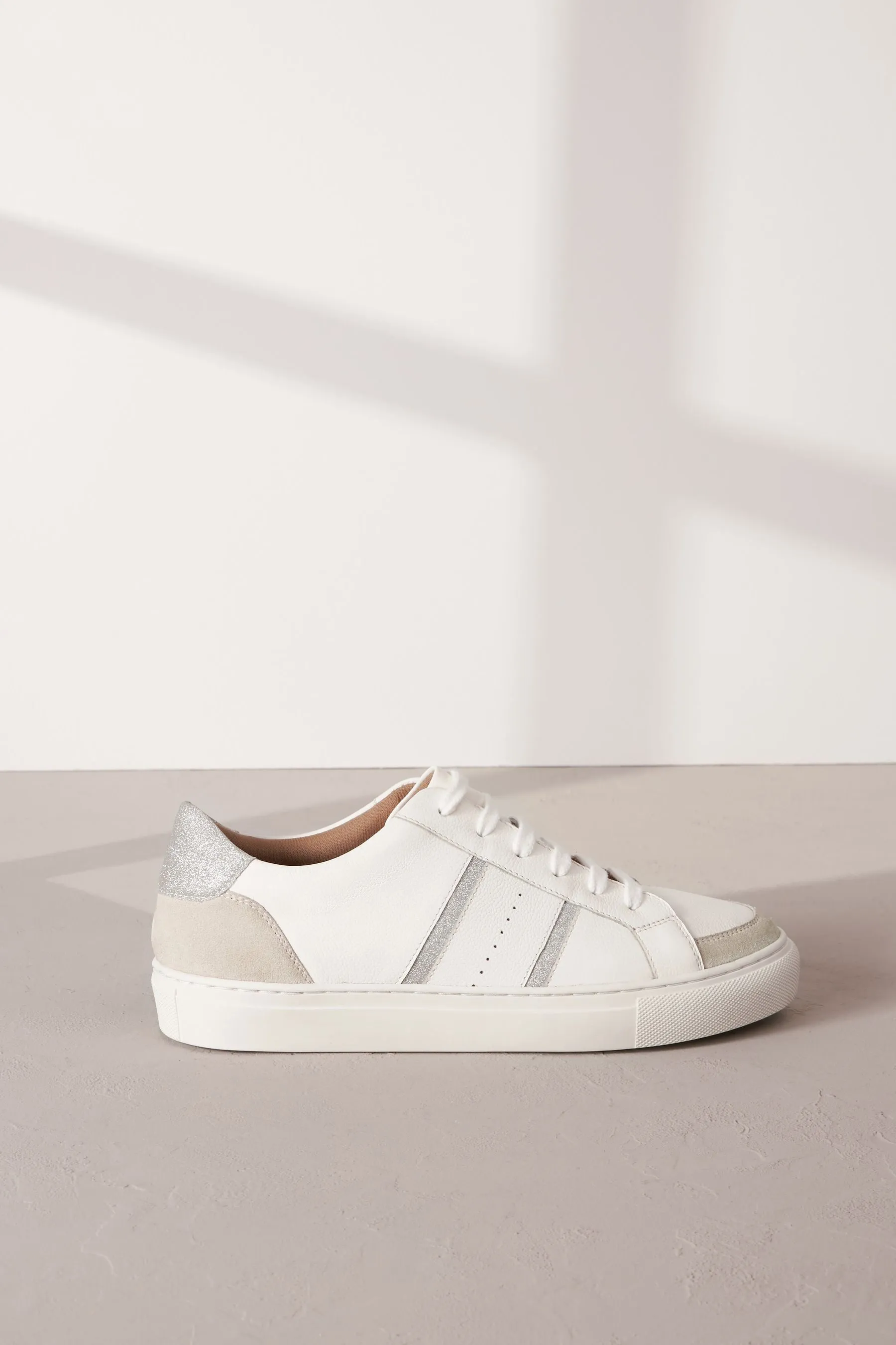 Bianco  - Signature - Scarpe da ginnastica stringate in pelle