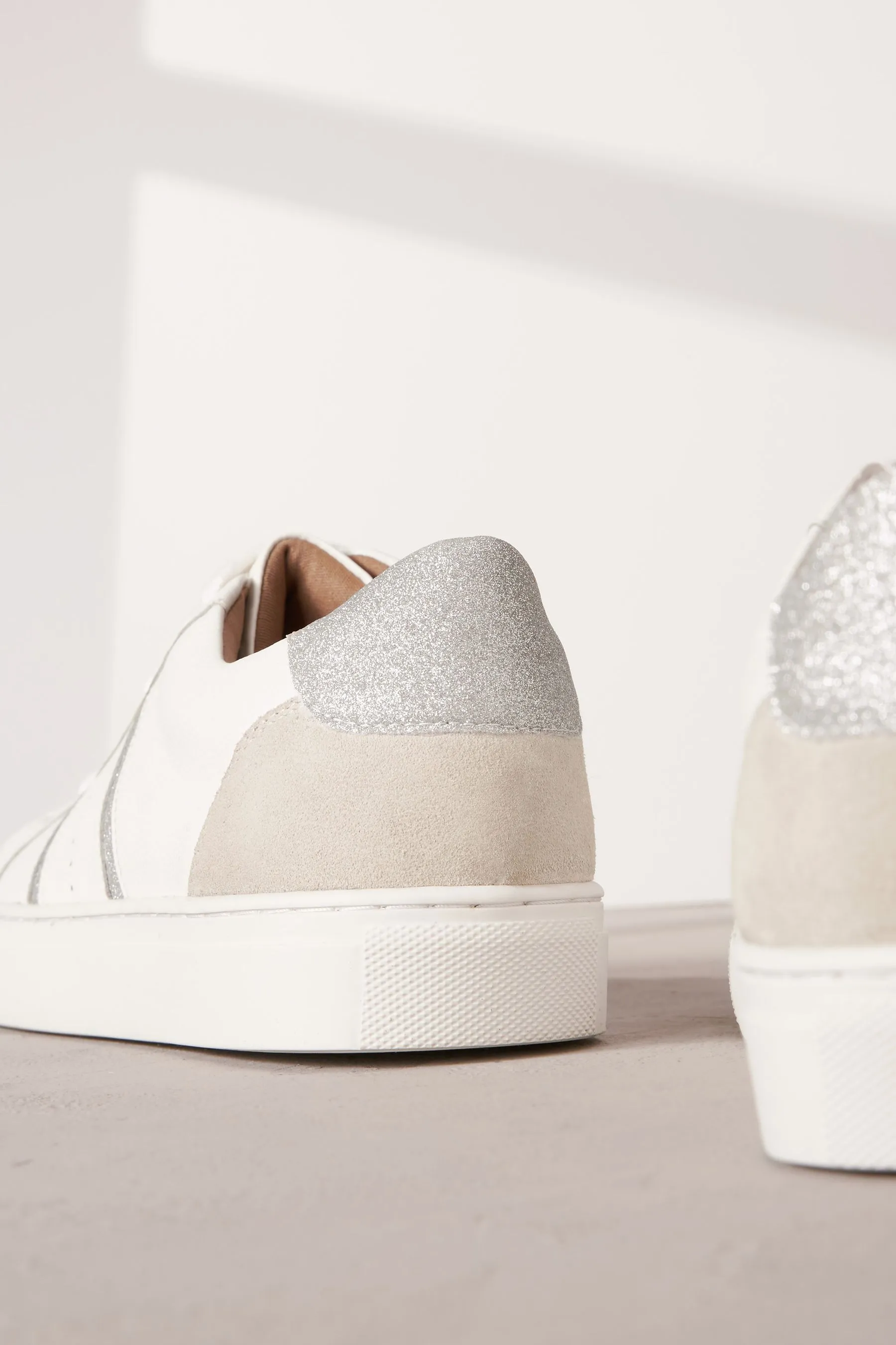 Bianco  - Signature - Scarpe da ginnastica stringate in pelle