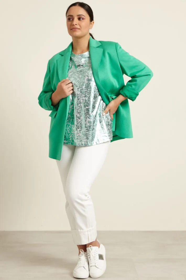 Blazer in jersey neoprene