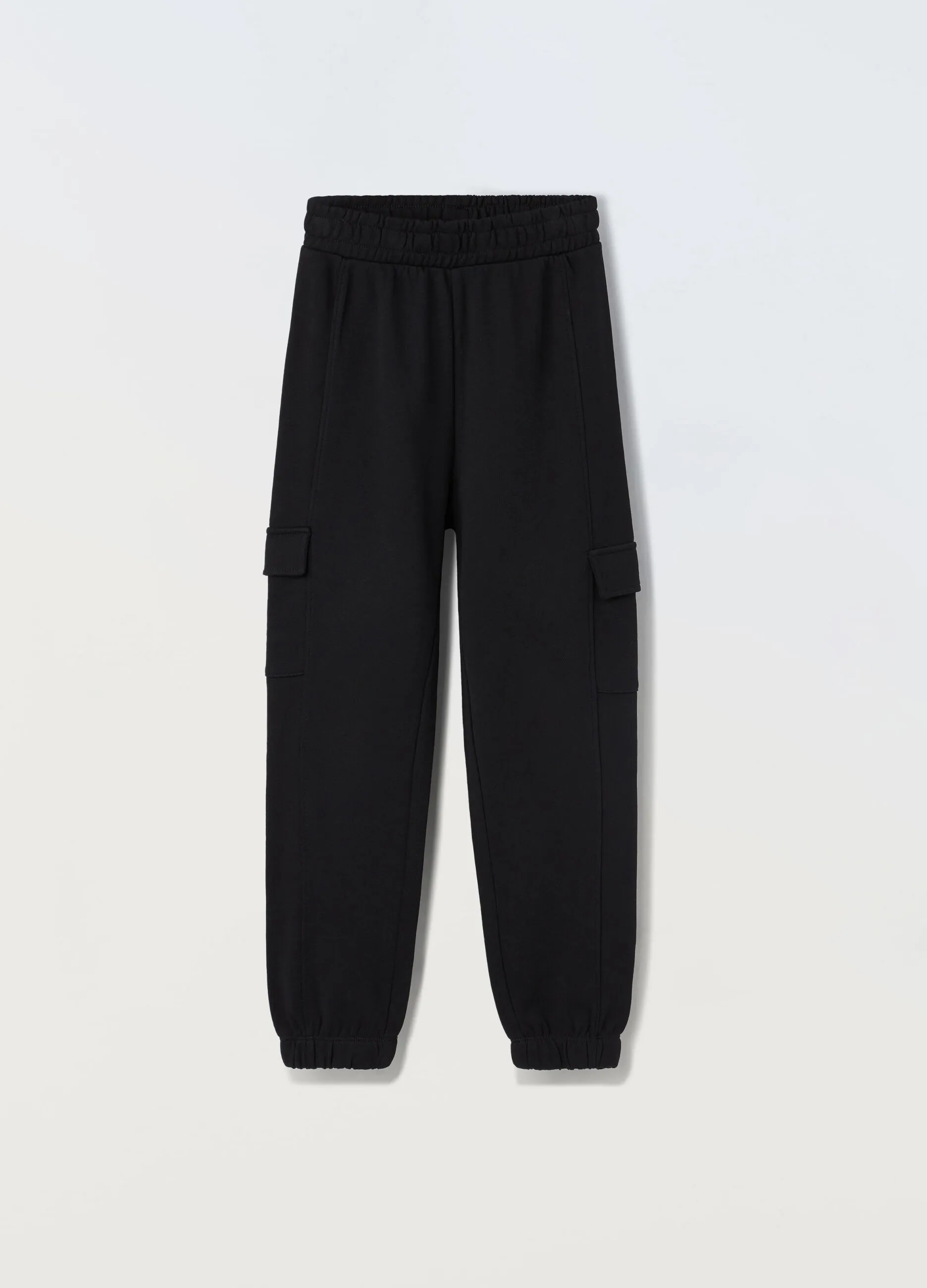 BLUKIDS  Joggers cargo in french terry di puro cotone ragazza
