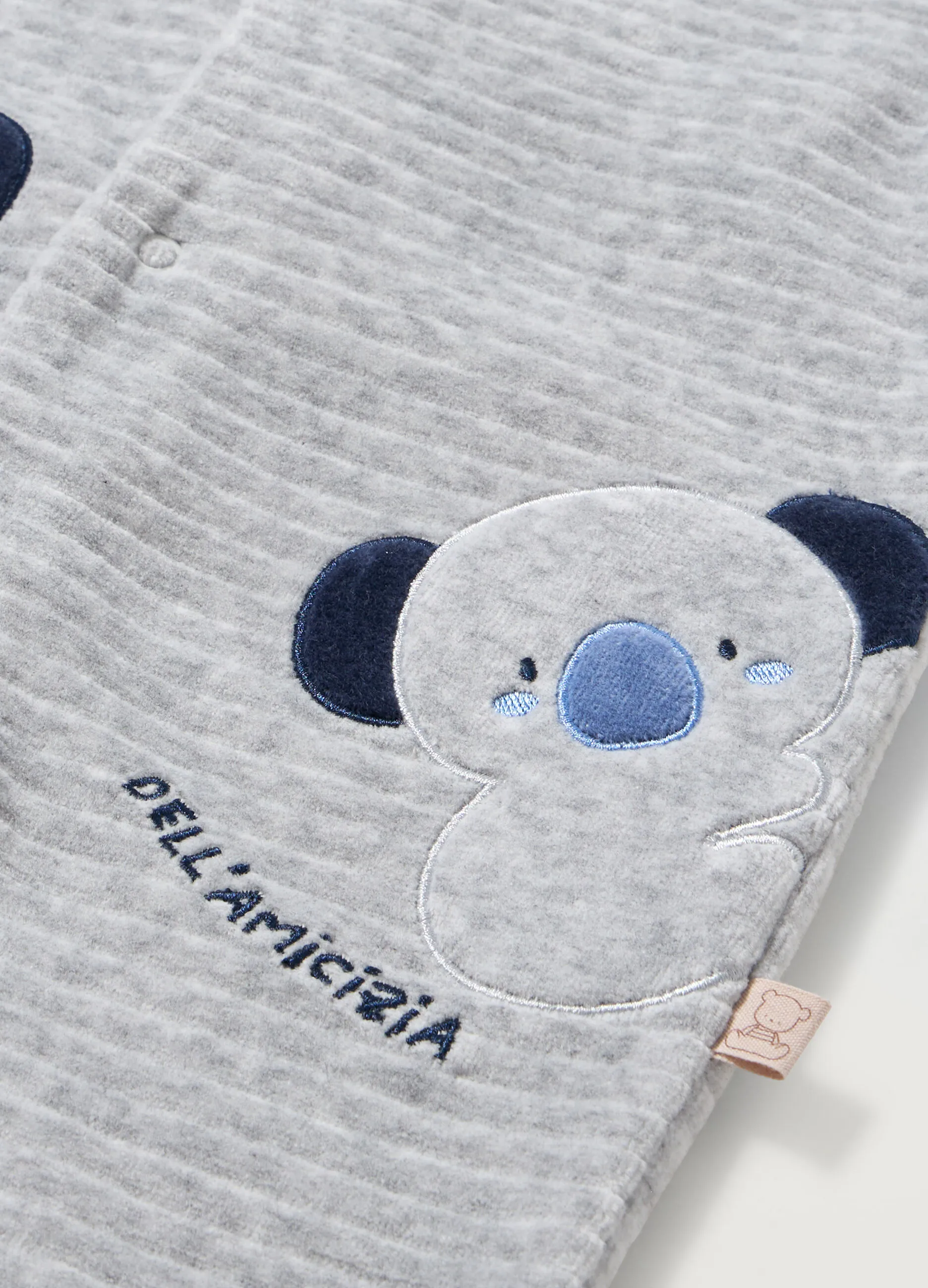 BLUKIDS  Tutina velours in misto cotone neonato