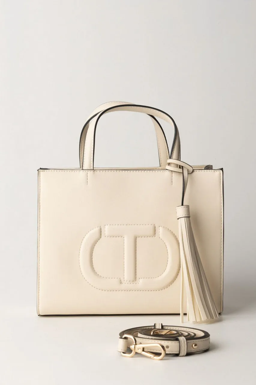 Borsa a tracolla con nappa PARCHMENT