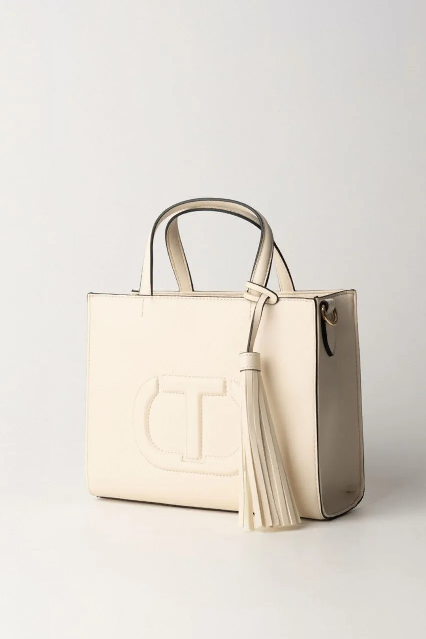 Borsa a tracolla con nappa PARCHMENT