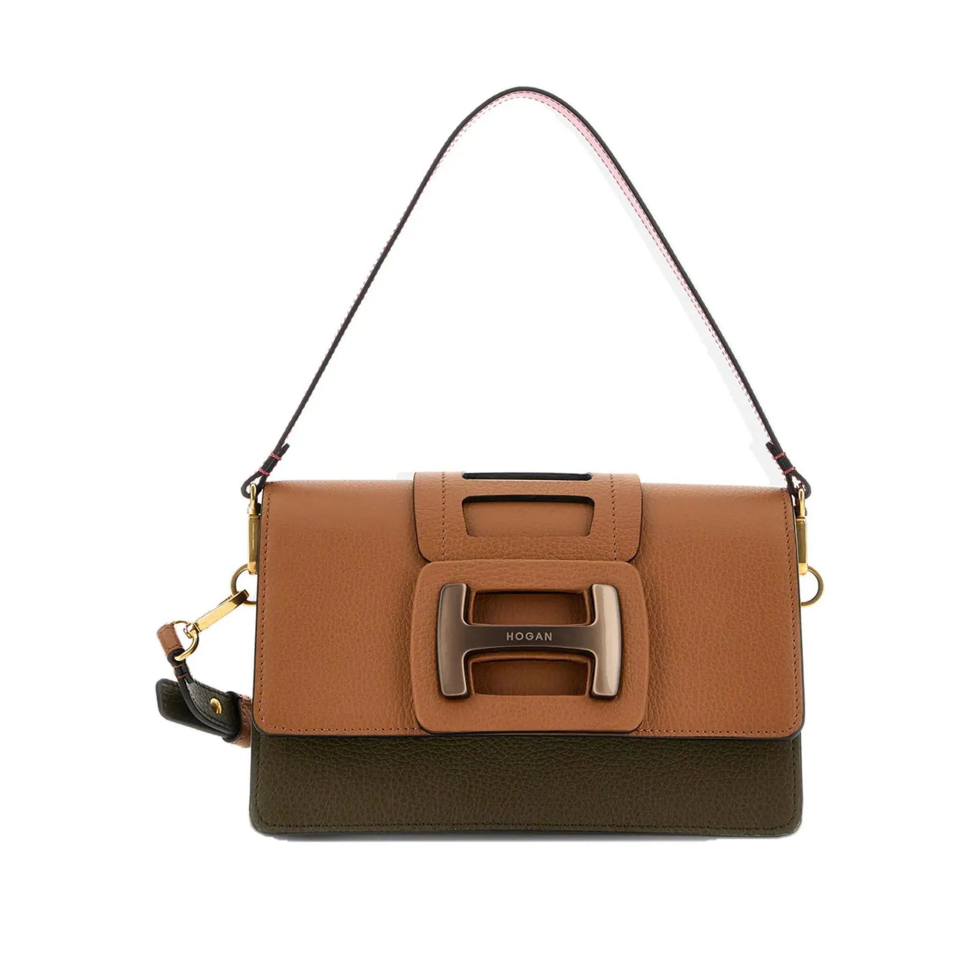 Borsa a tracolla in pelle martellata