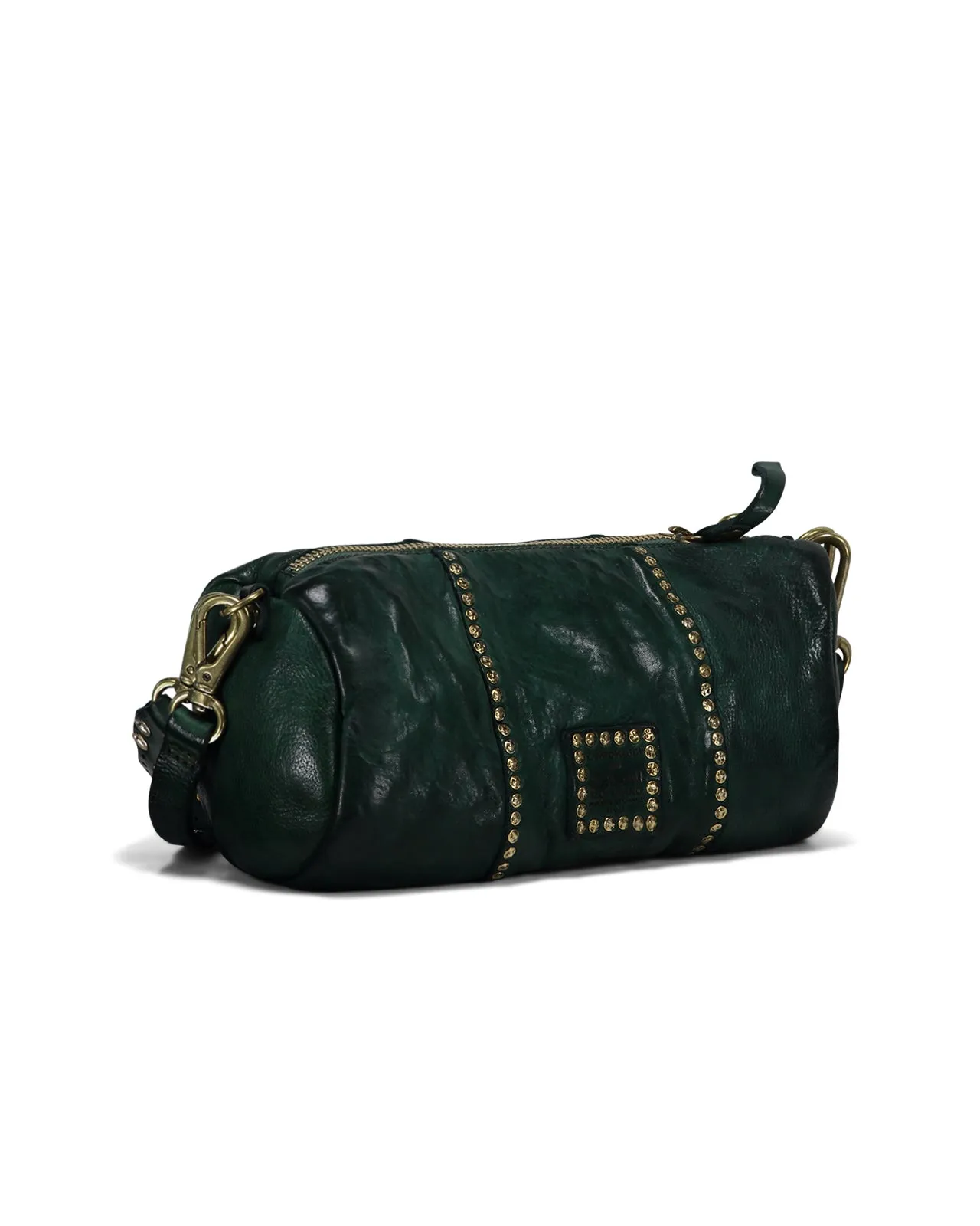 Borsa a tracolla pelle verde bottiglia