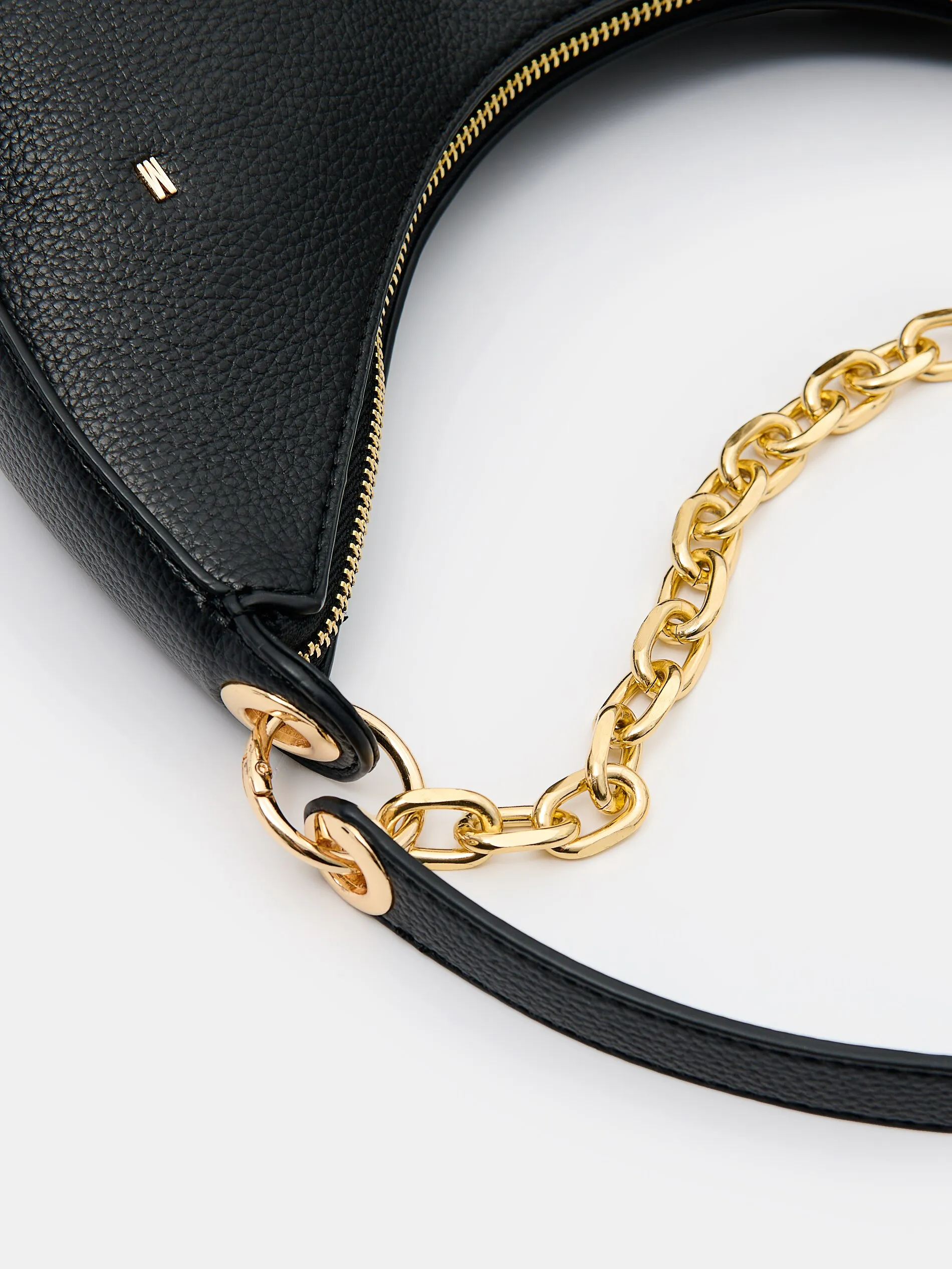 Borsetta Baguette con catenella decorativa