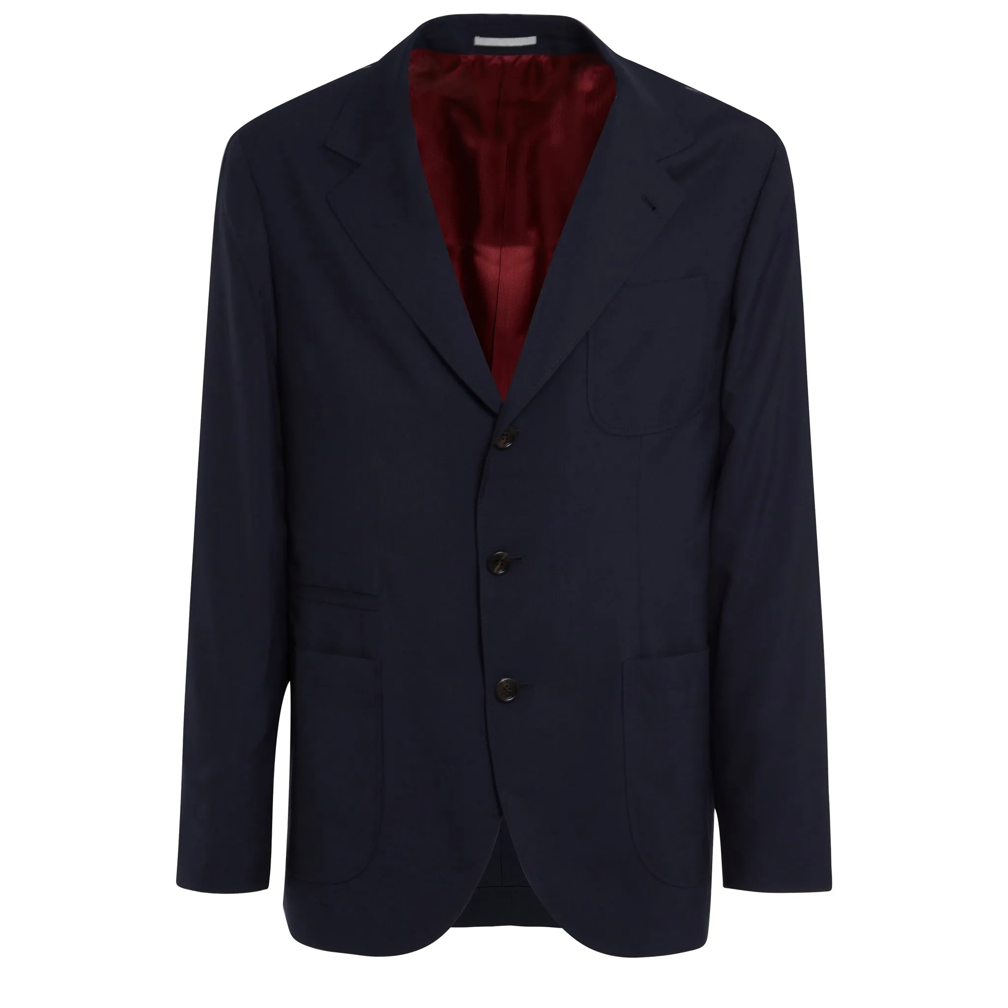 BRUNELLO CUCINELLI  Giacca mono petto in lana blu