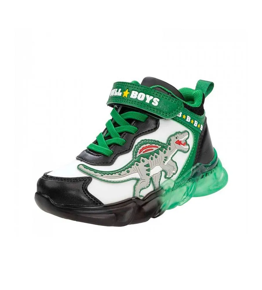 Bull Boys Spinosauro Mid Luci DNAL3390 Bianco/ Verde