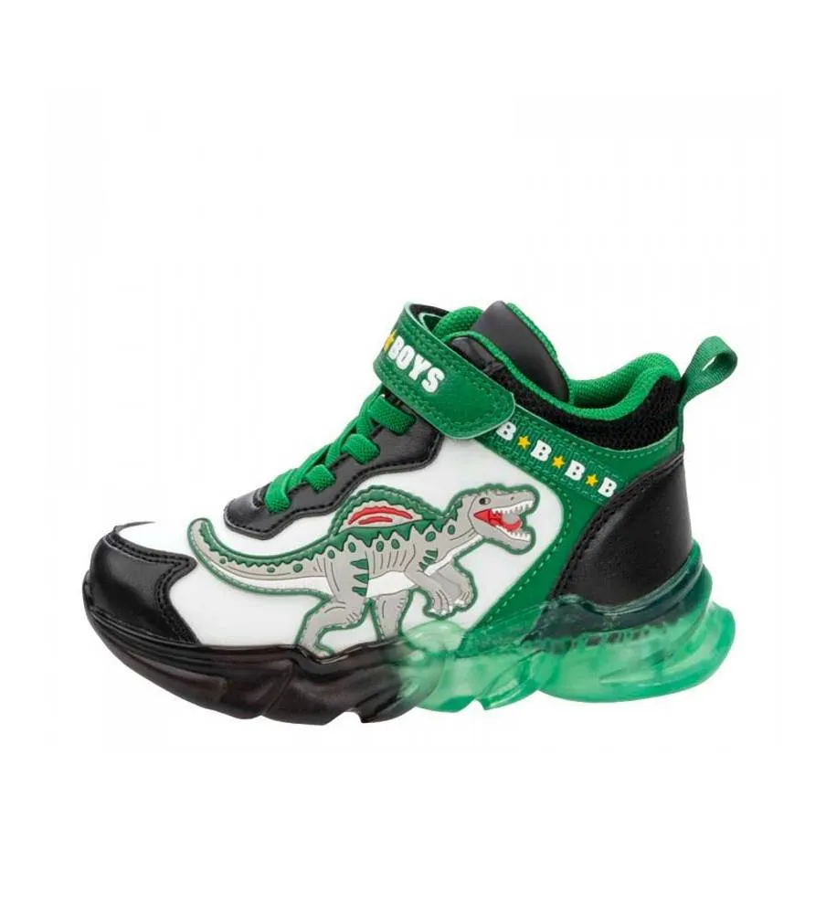 Bull Boys Spinosauro Mid Luci DNAL3390 Bianco/ Verde