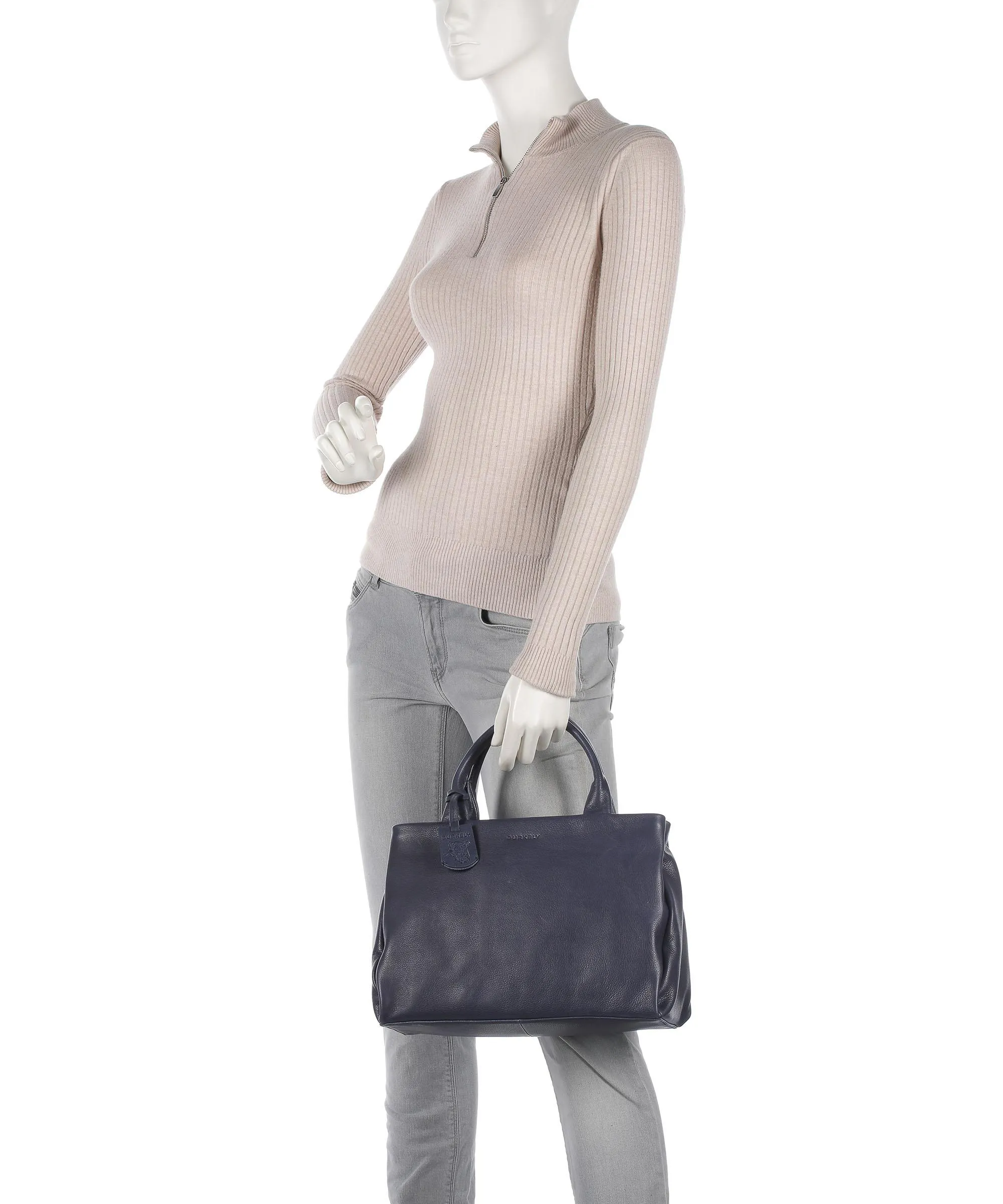  Burkely Just Jolie Borsa a mano pelle granulata blu scuro  