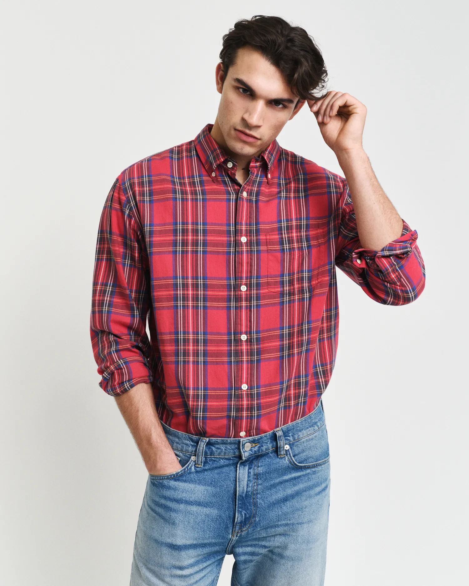Camicia a quadri scozzese regular fit    