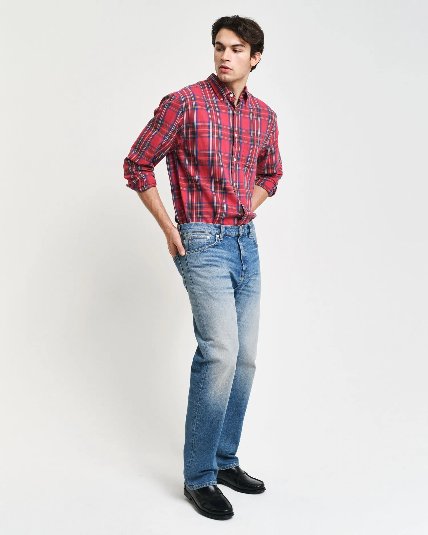 Camicia a quadri scozzese regular fit    