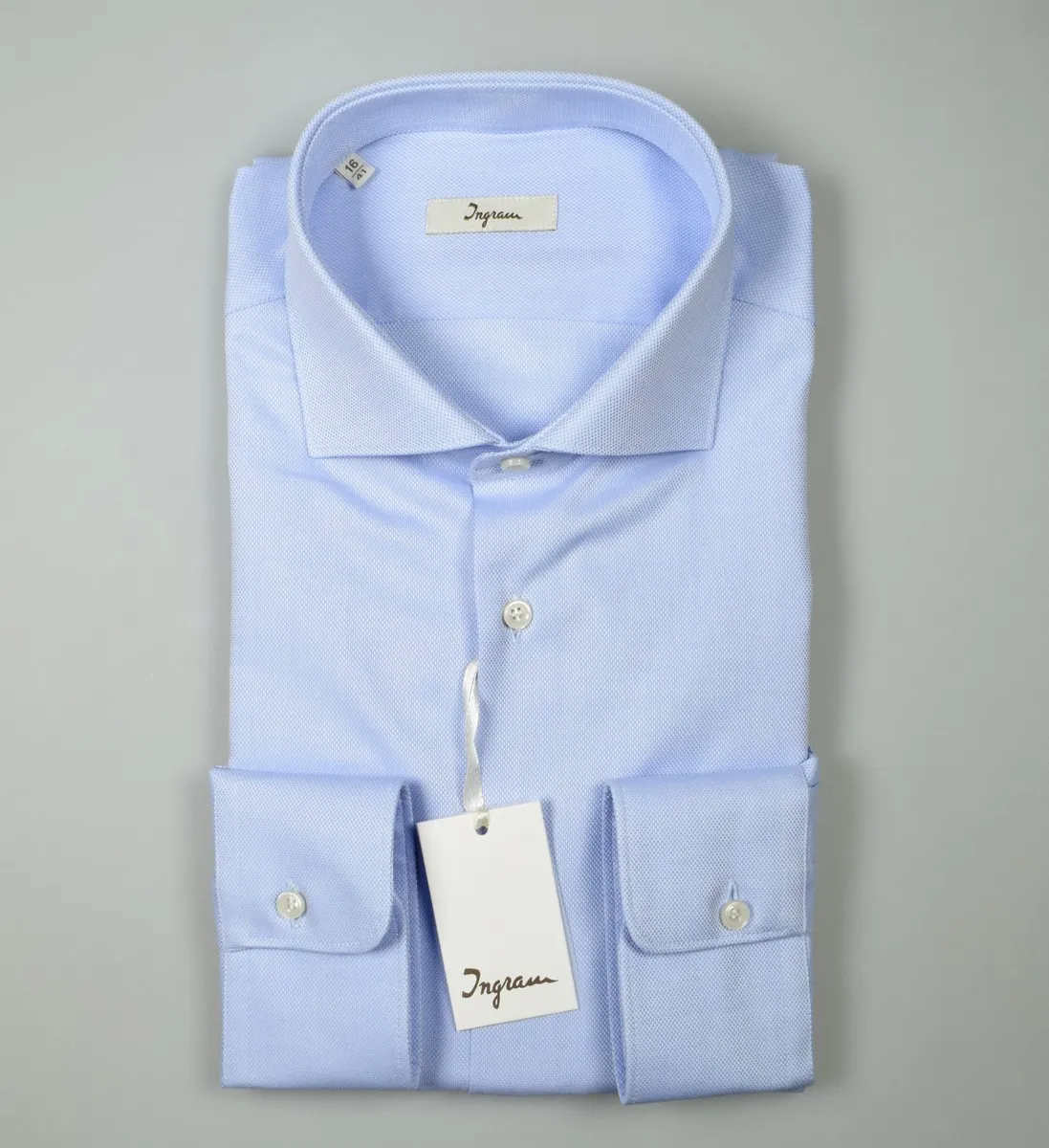 Camicia celeste chiaro slim fit ingram cotone oxford