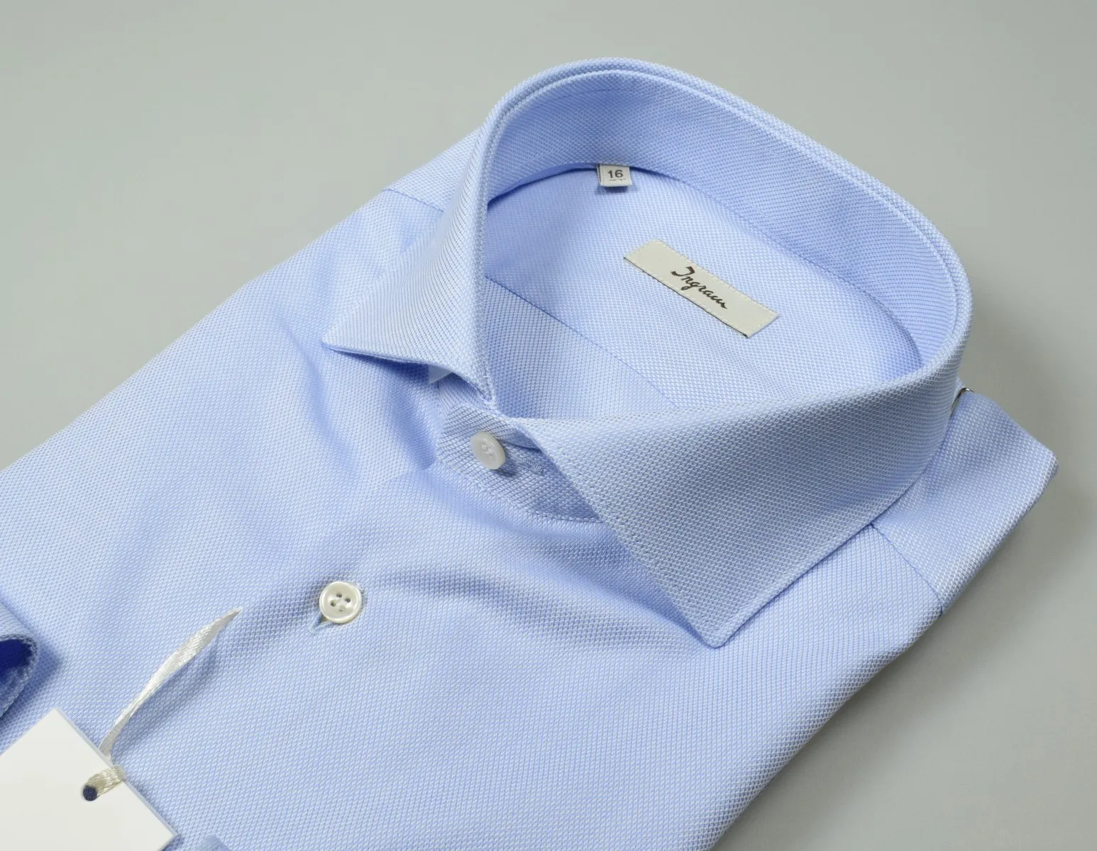 Camicia celeste chiaro slim fit ingram cotone oxford
