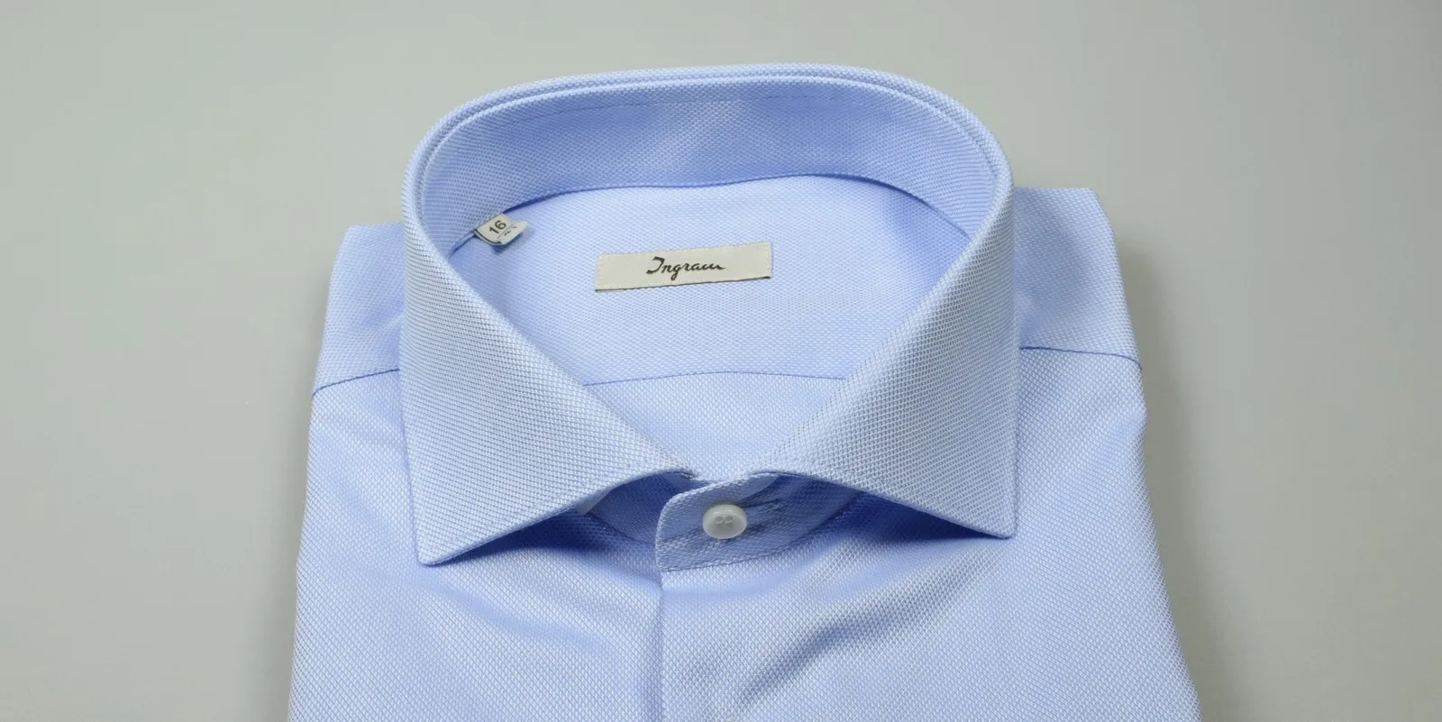 Camicia celeste chiaro slim fit ingram cotone oxford