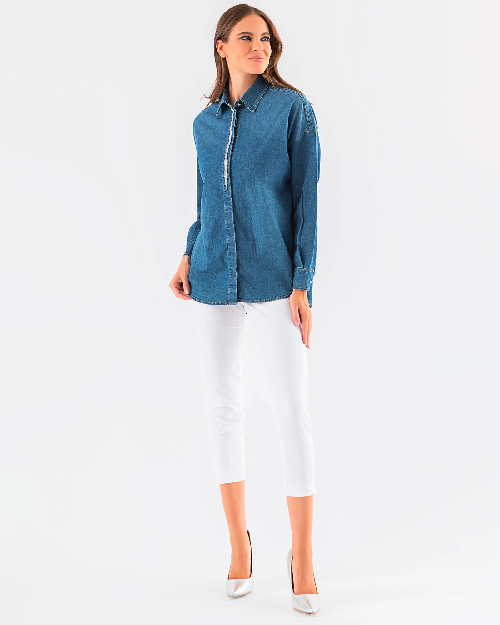 Camicia di jeans Lunga