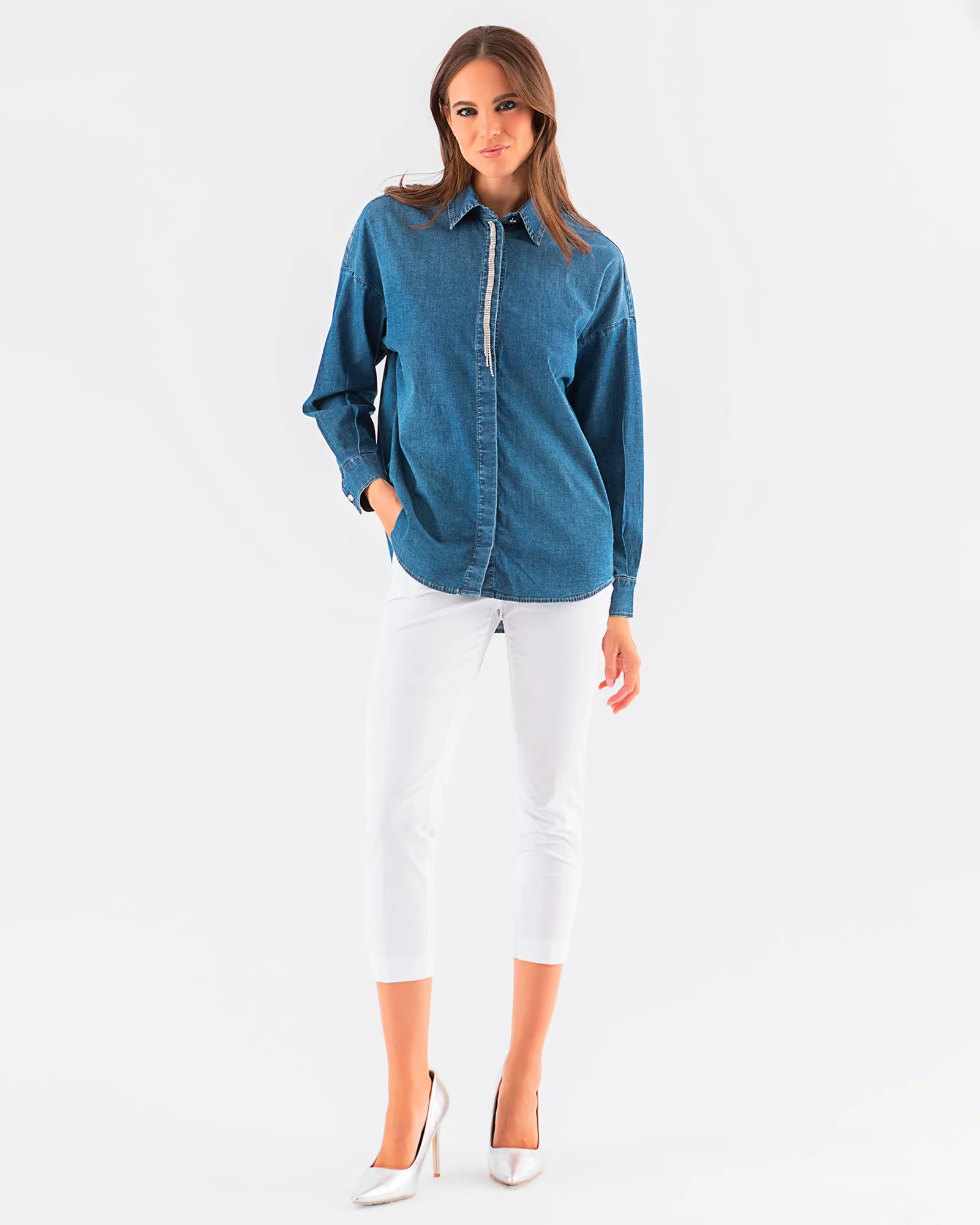Camicia di jeans Lunga