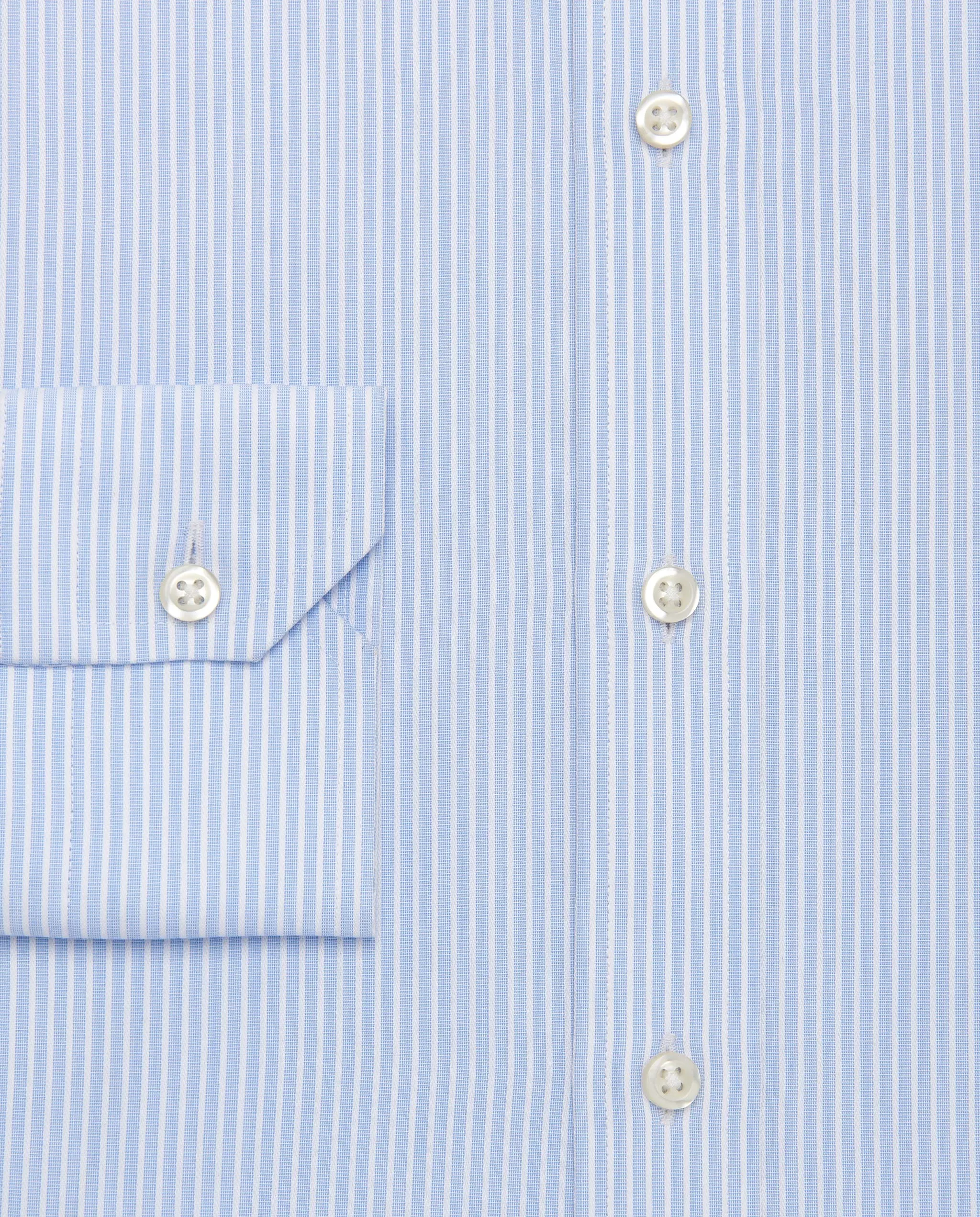 Camicia fancy non iron rigata azzurra francese francese    