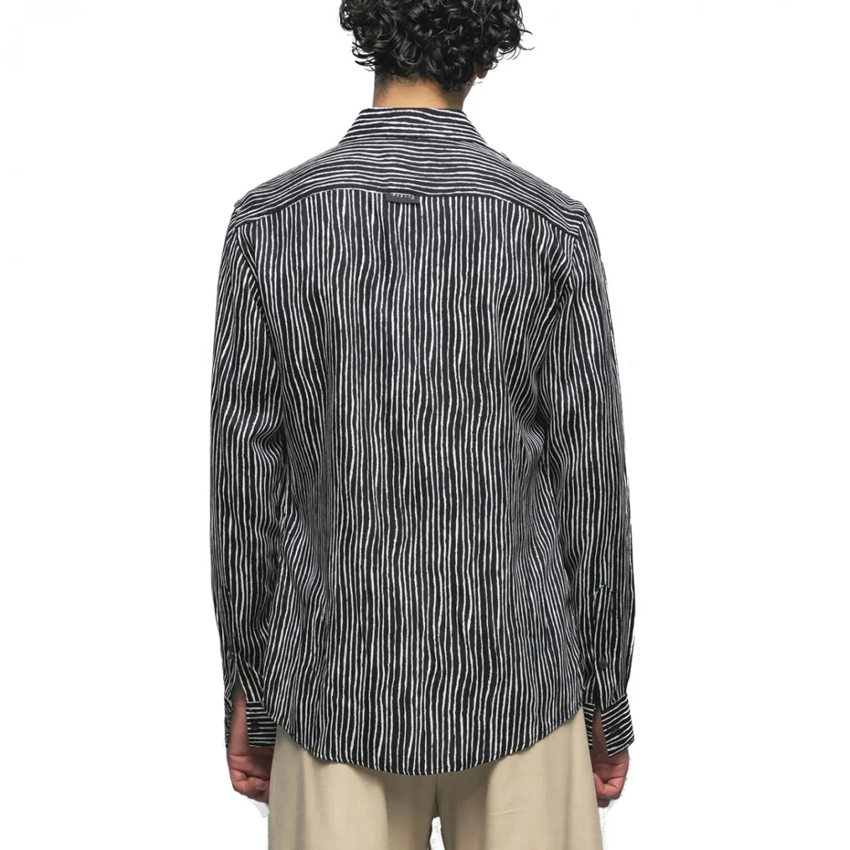 Camicia In Viscosa Manica Lunga