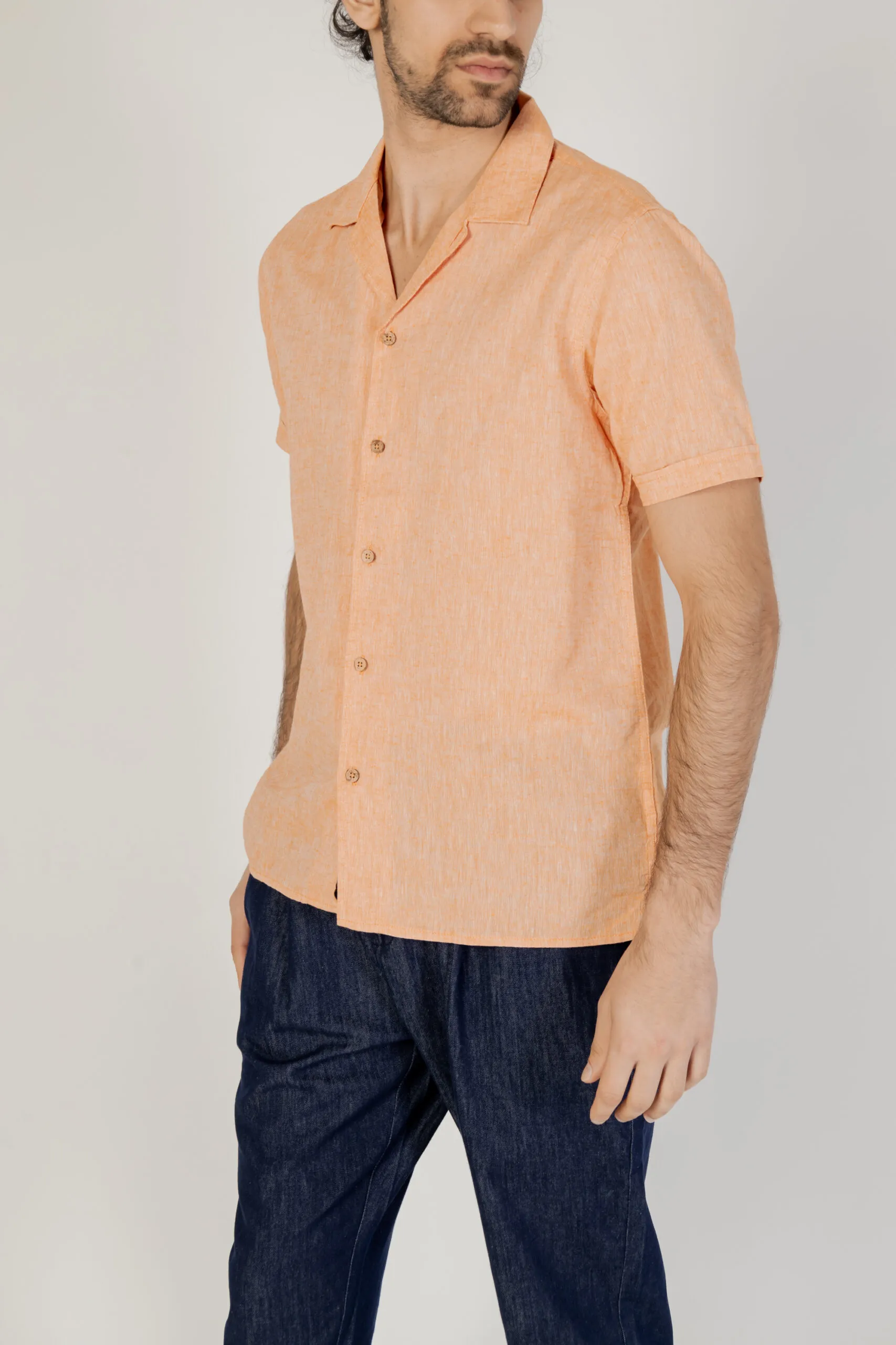 Camicia manica corta Hamaki-ho  Arancione