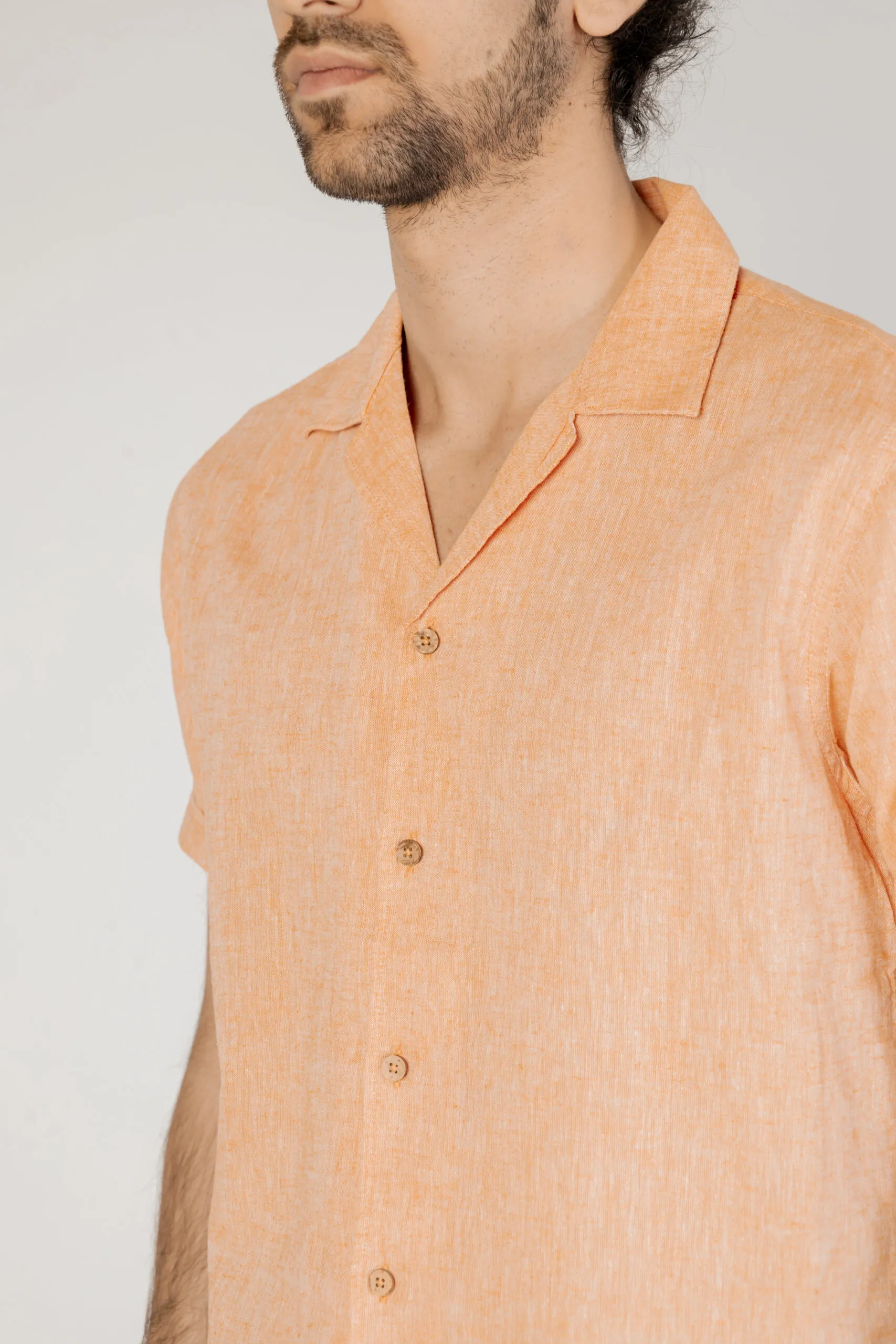 Camicia manica corta Hamaki-ho  Arancione