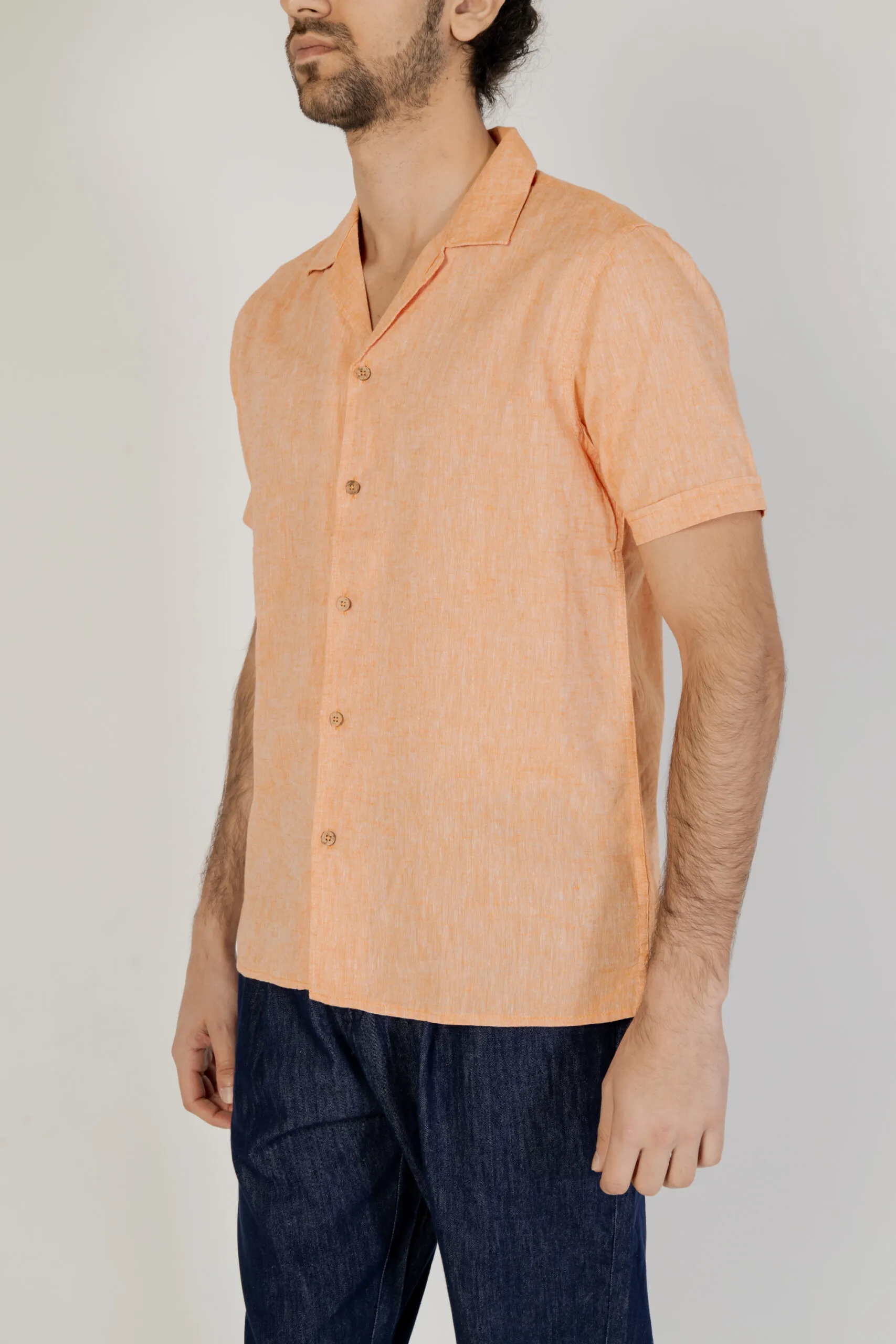 Camicia manica corta Hamaki-ho  Arancione