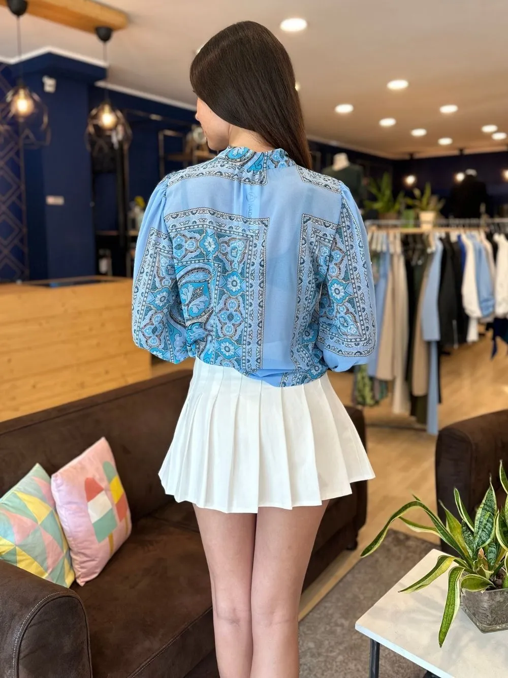 Camicia manica lunga damascata