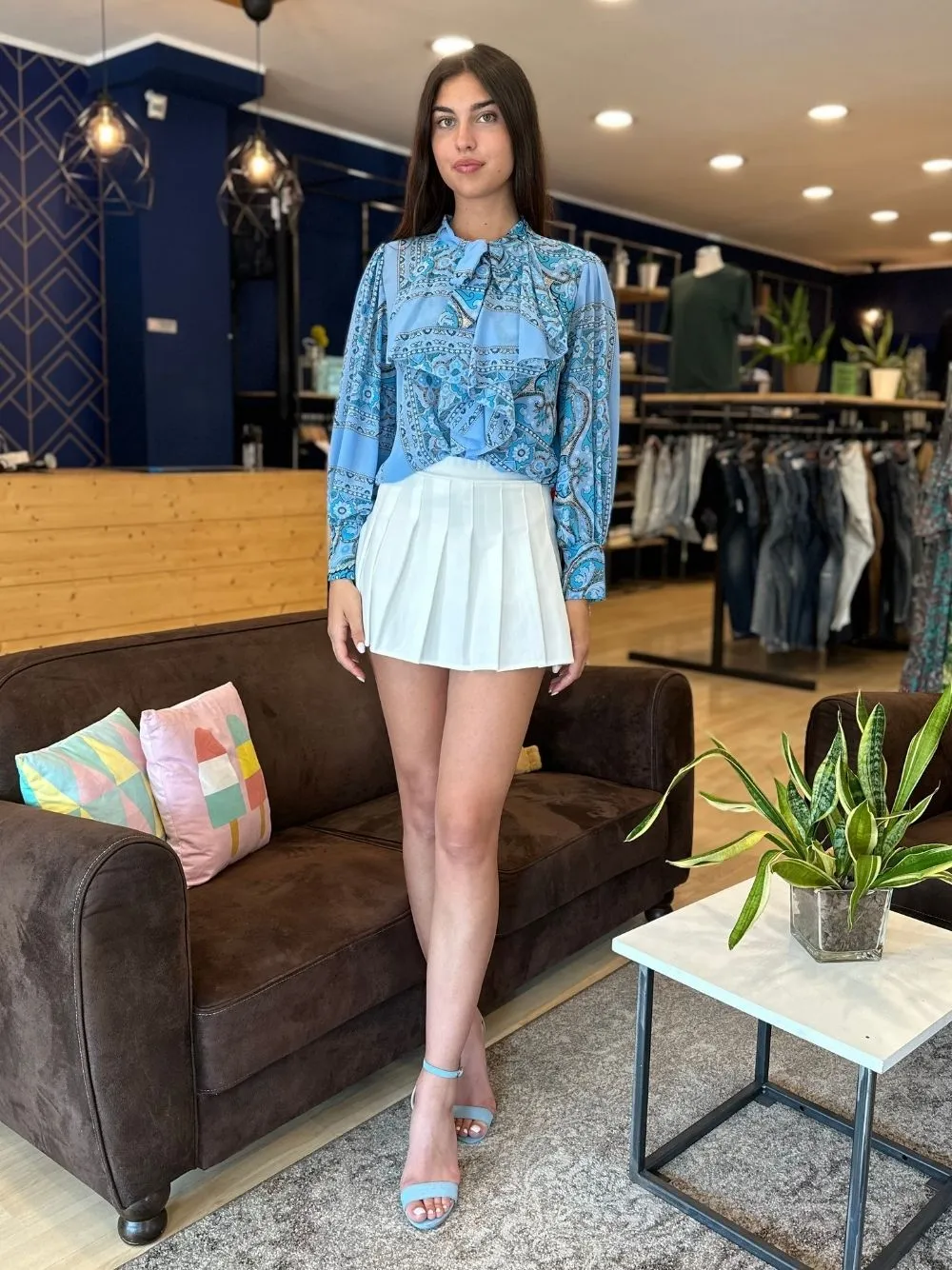 Camicia manica lunga damascata