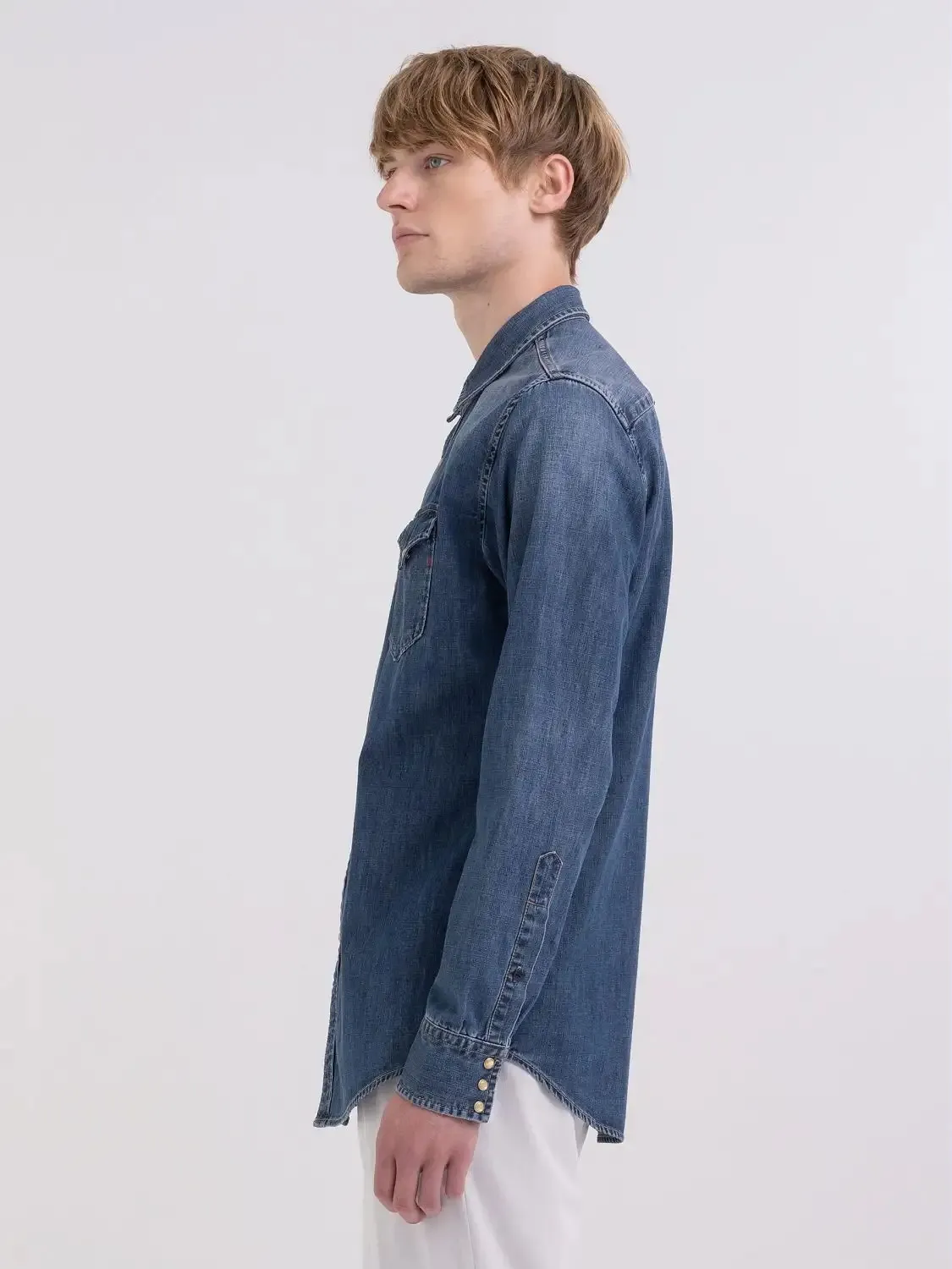 Camicia manica lunga Replay  Blu