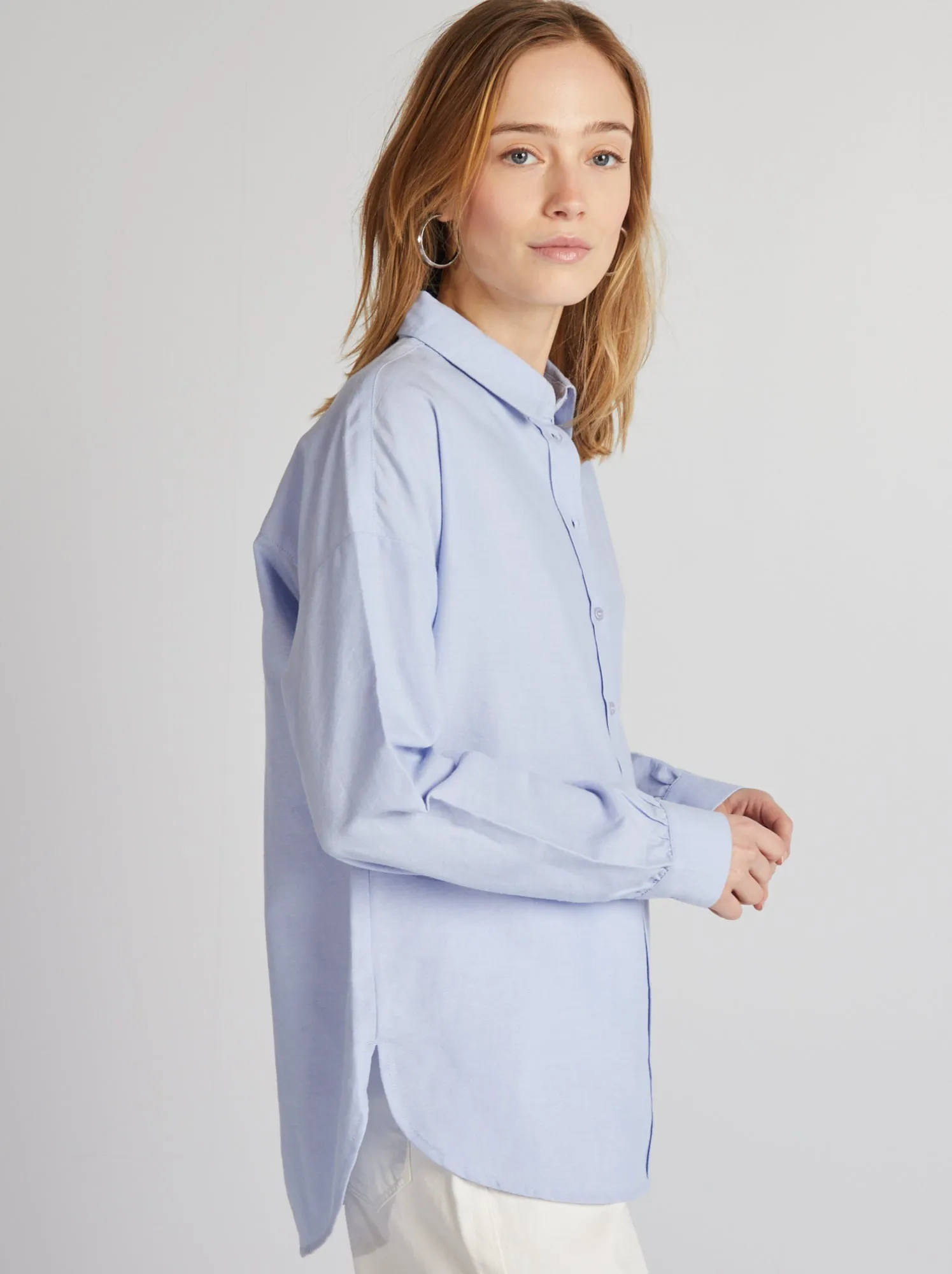 Camicia oxford taglio largo - BLU